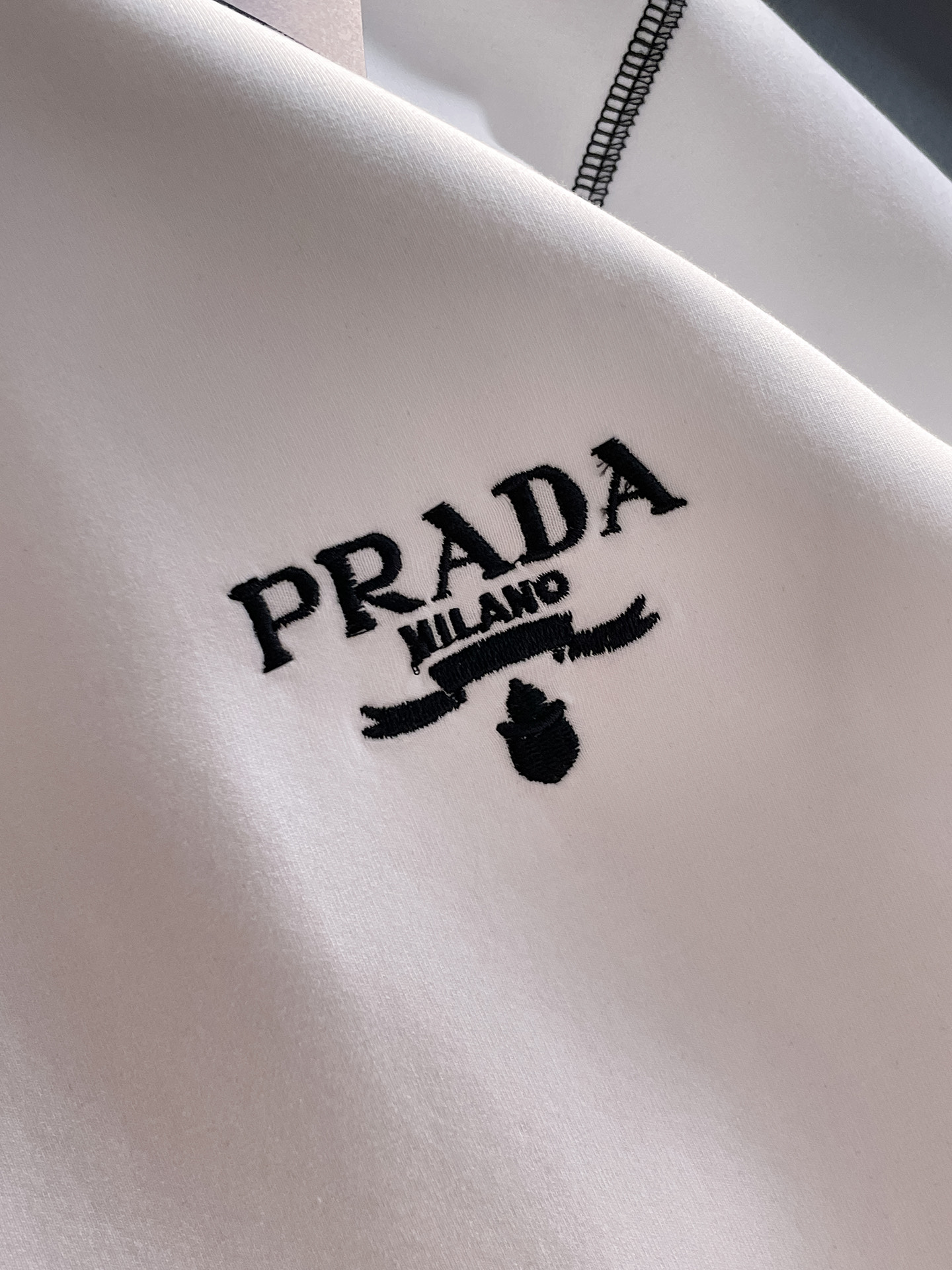 Prada Male Hoodie Cotton Black Xs-s-m-l