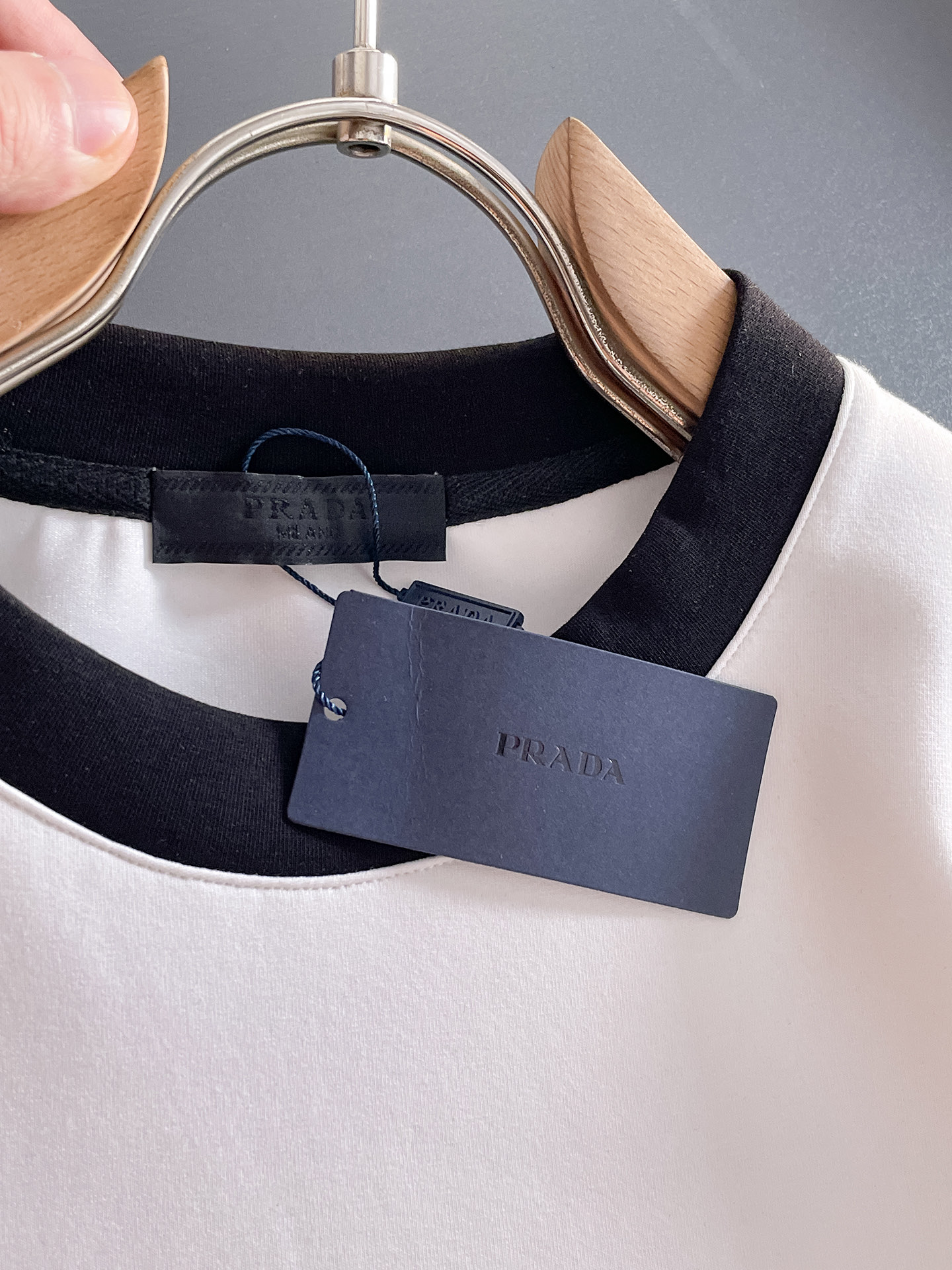 Prada Male Hoodie Cotton Black Xs-s-m-l