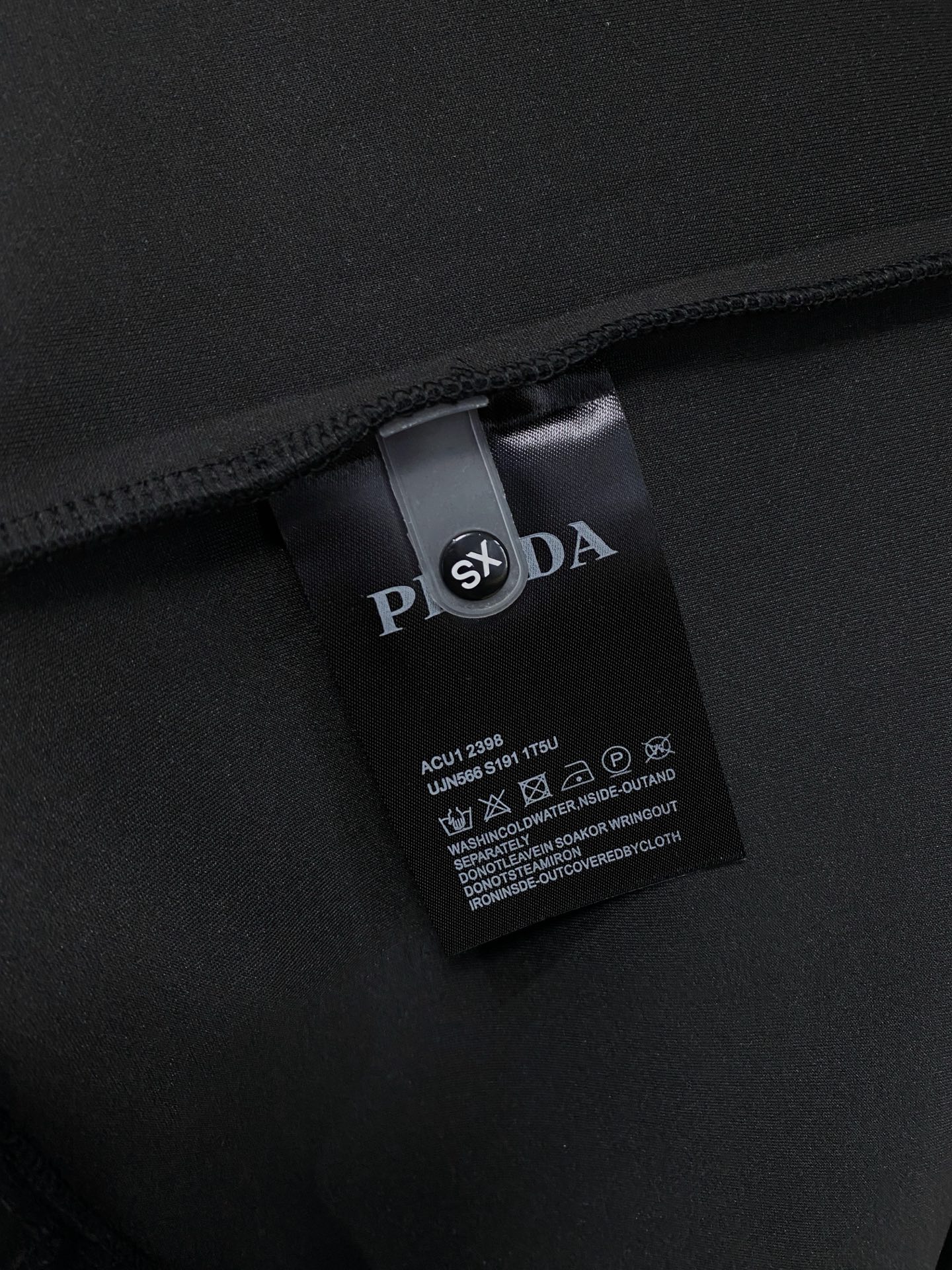 Prada Male Hoodie Cotton Black Xs-s-m-l