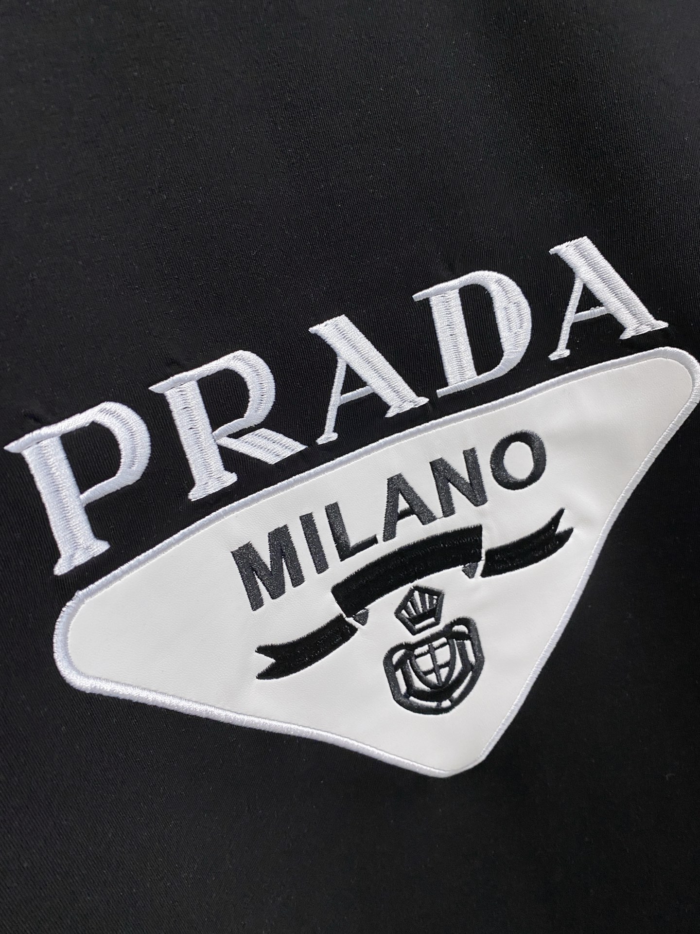Prada Male Hoodie Cotton Black Xs-s-m-l