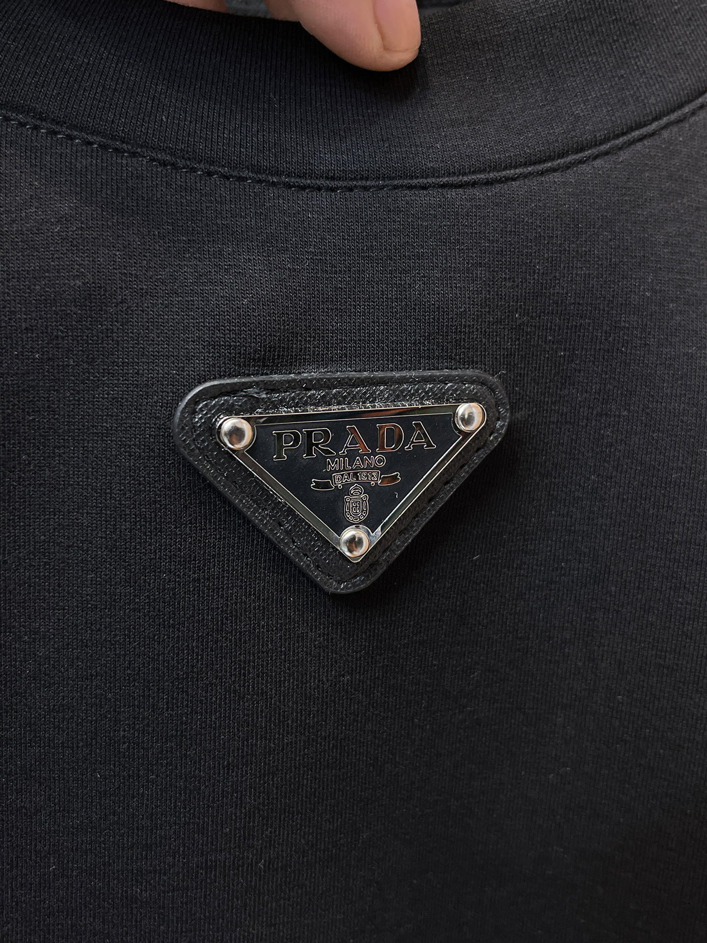 Prada Male Hoodie Cotton Black Xs-s-m-l