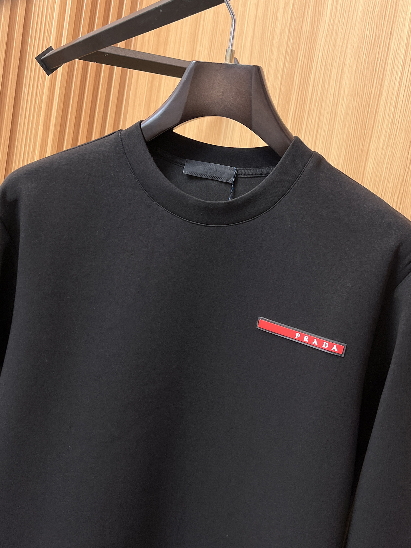 Prada Male Hoodie Cotton Black Xs-s-m-l