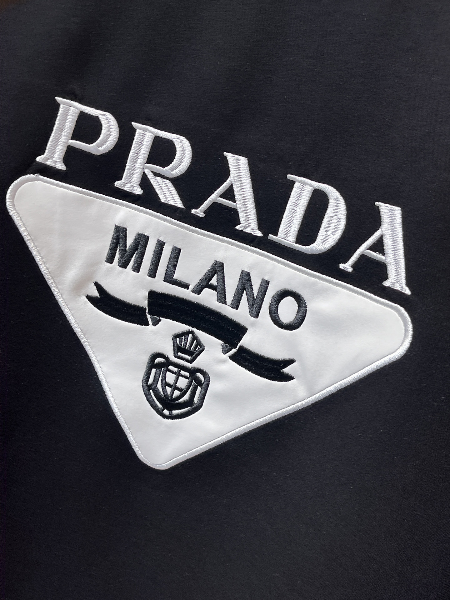 Prada Male Hoodie Cotton Black Xs-s-m-l