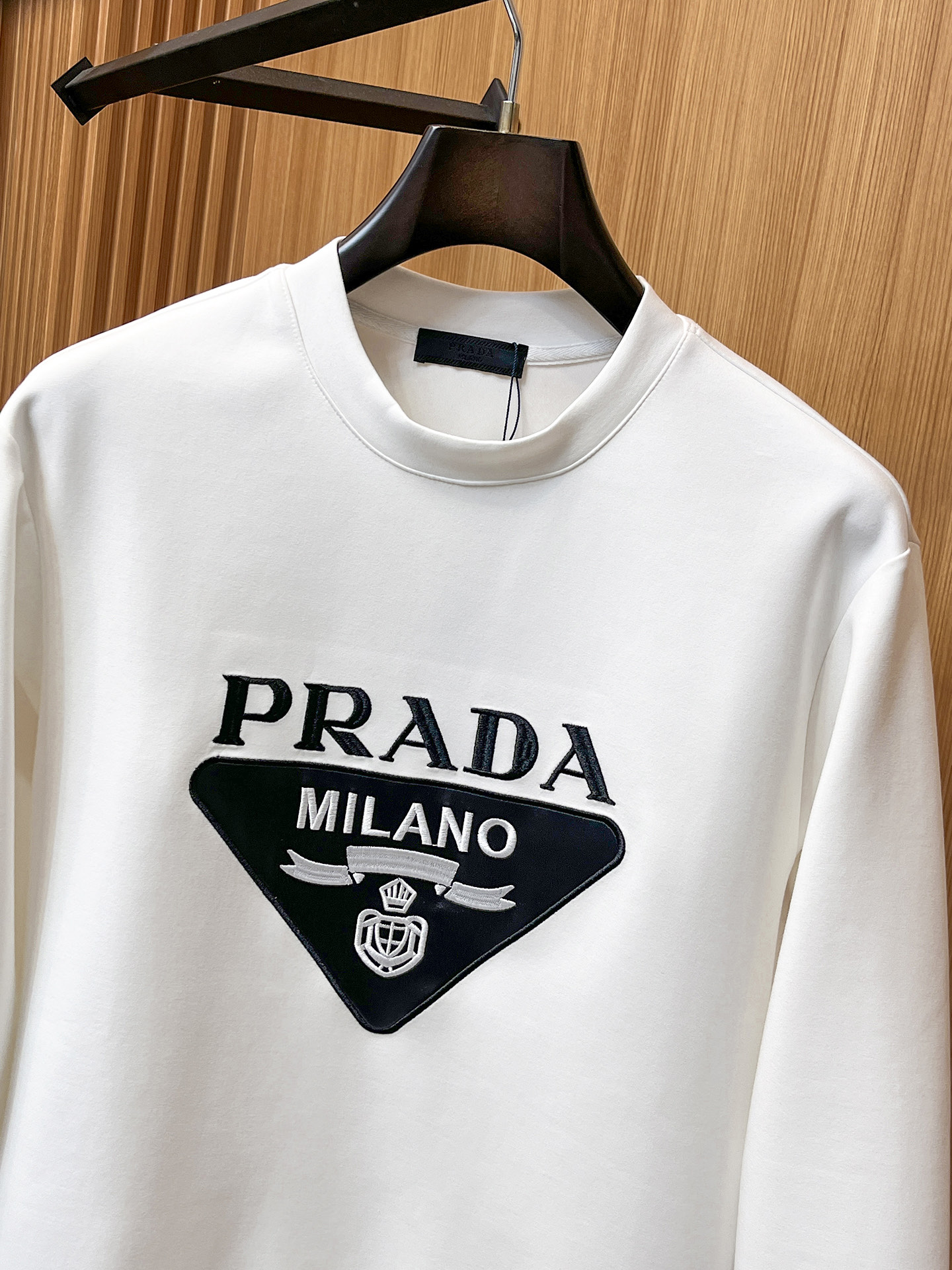 Prada Male Hoodie Cotton Black Xs-s-m-l