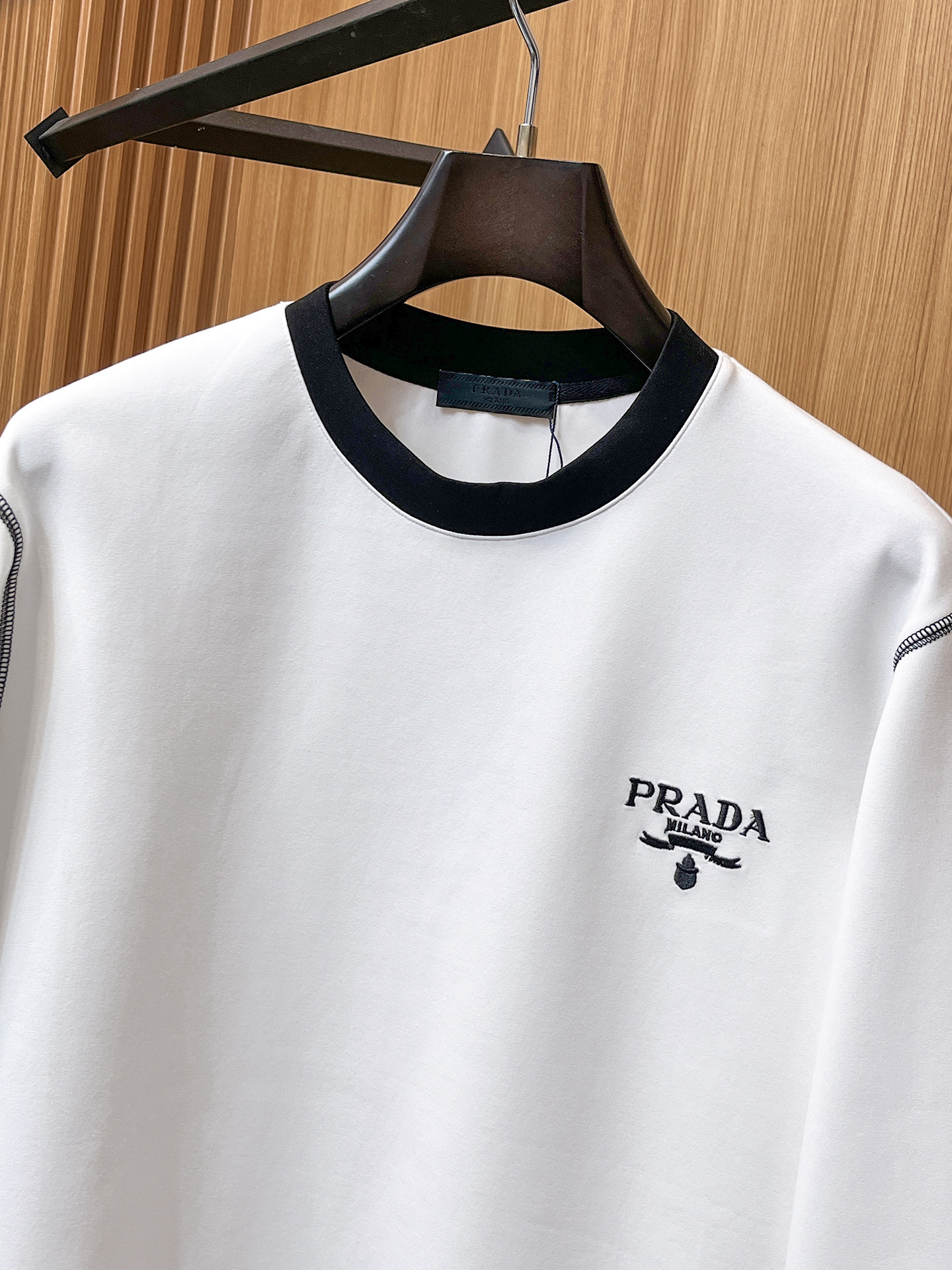 Prada Male Hoodie Cotton Black Xs-s-m-l