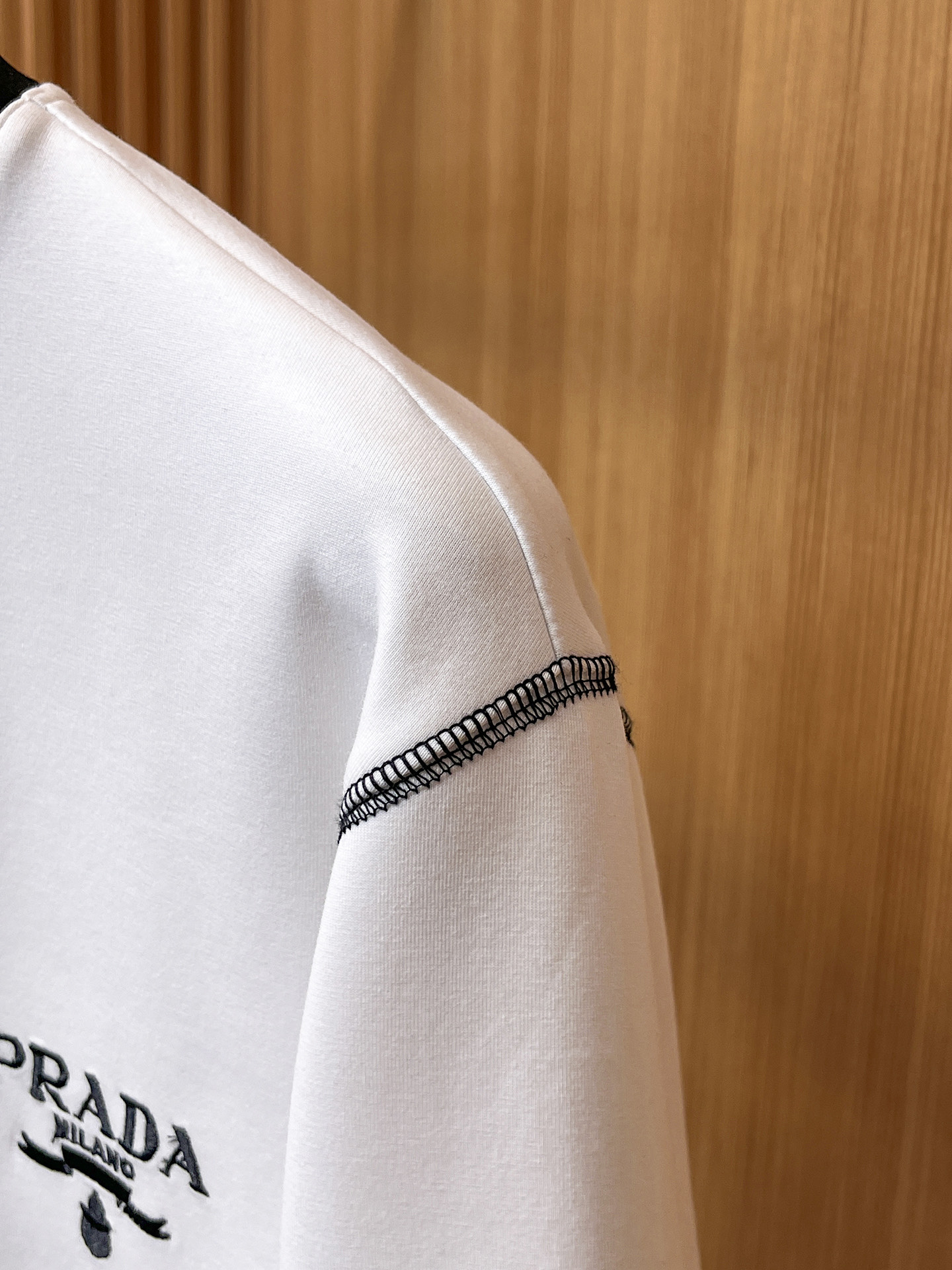 Prada Male Hoodie Cotton Black Xs-s-m-l