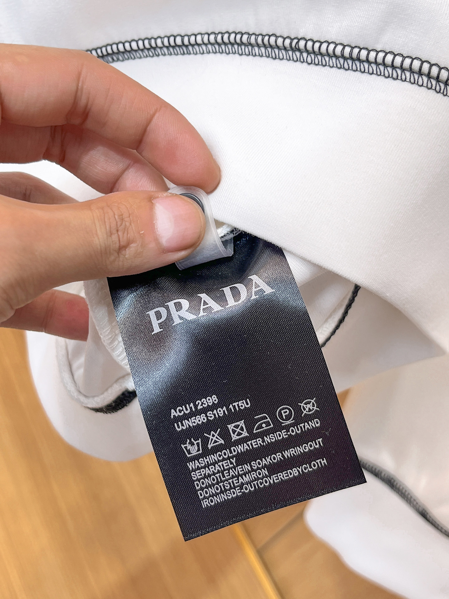 Prada Male Hoodie Cotton Black Xs-s-m-l