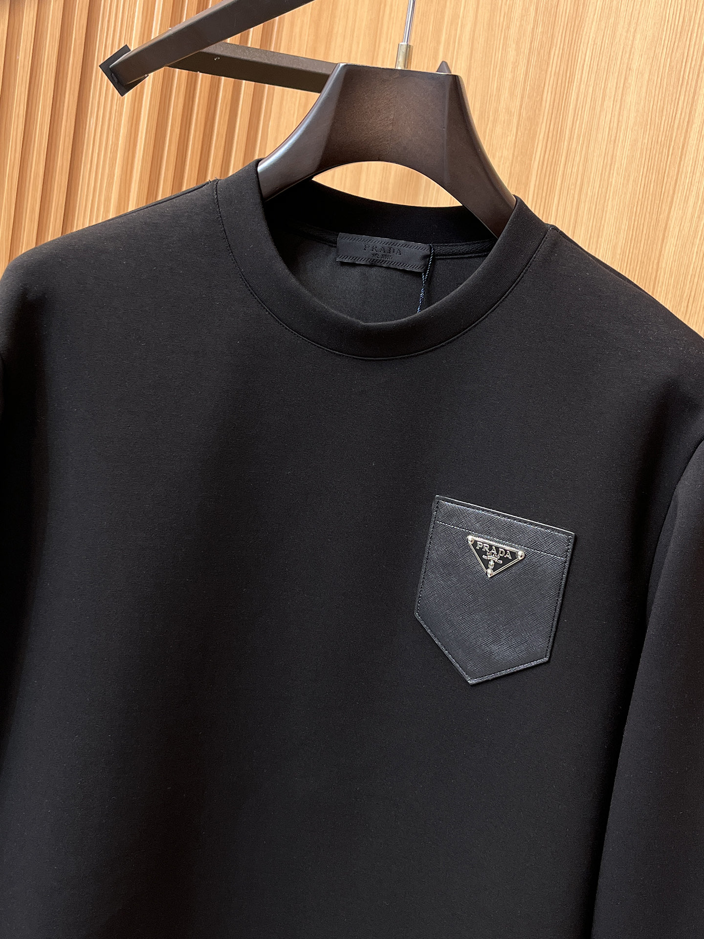 Prada Male Hoodie Cotton Black Xs-s-m-l