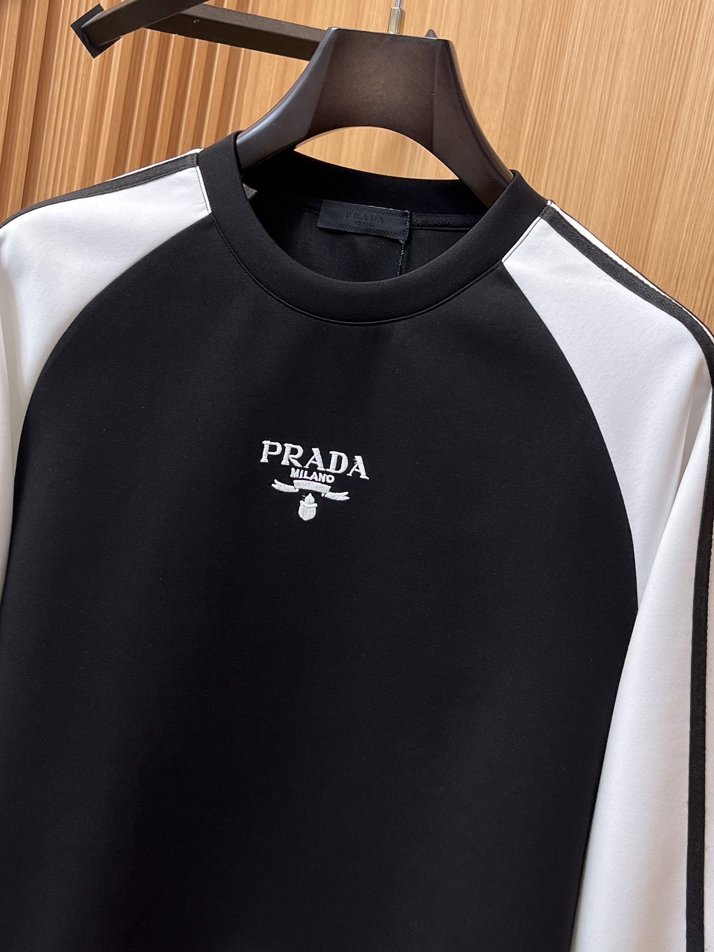 Prada Male Hoodie Cotton Black Xs-s-m-l