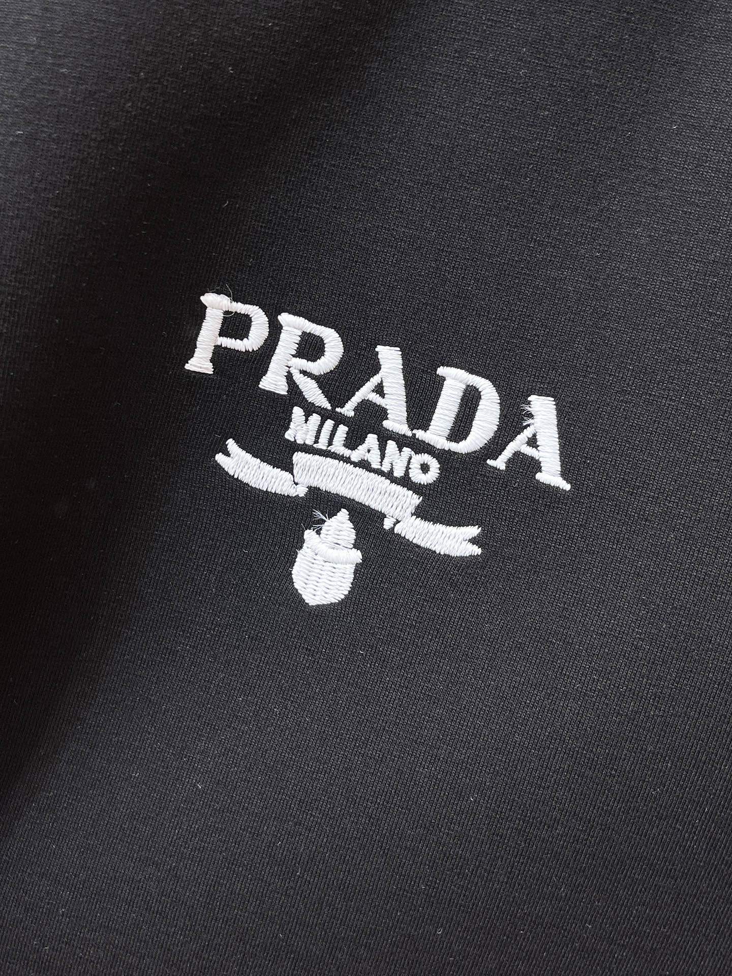 Prada Male Hoodie Cotton Black Xs-s-m-l