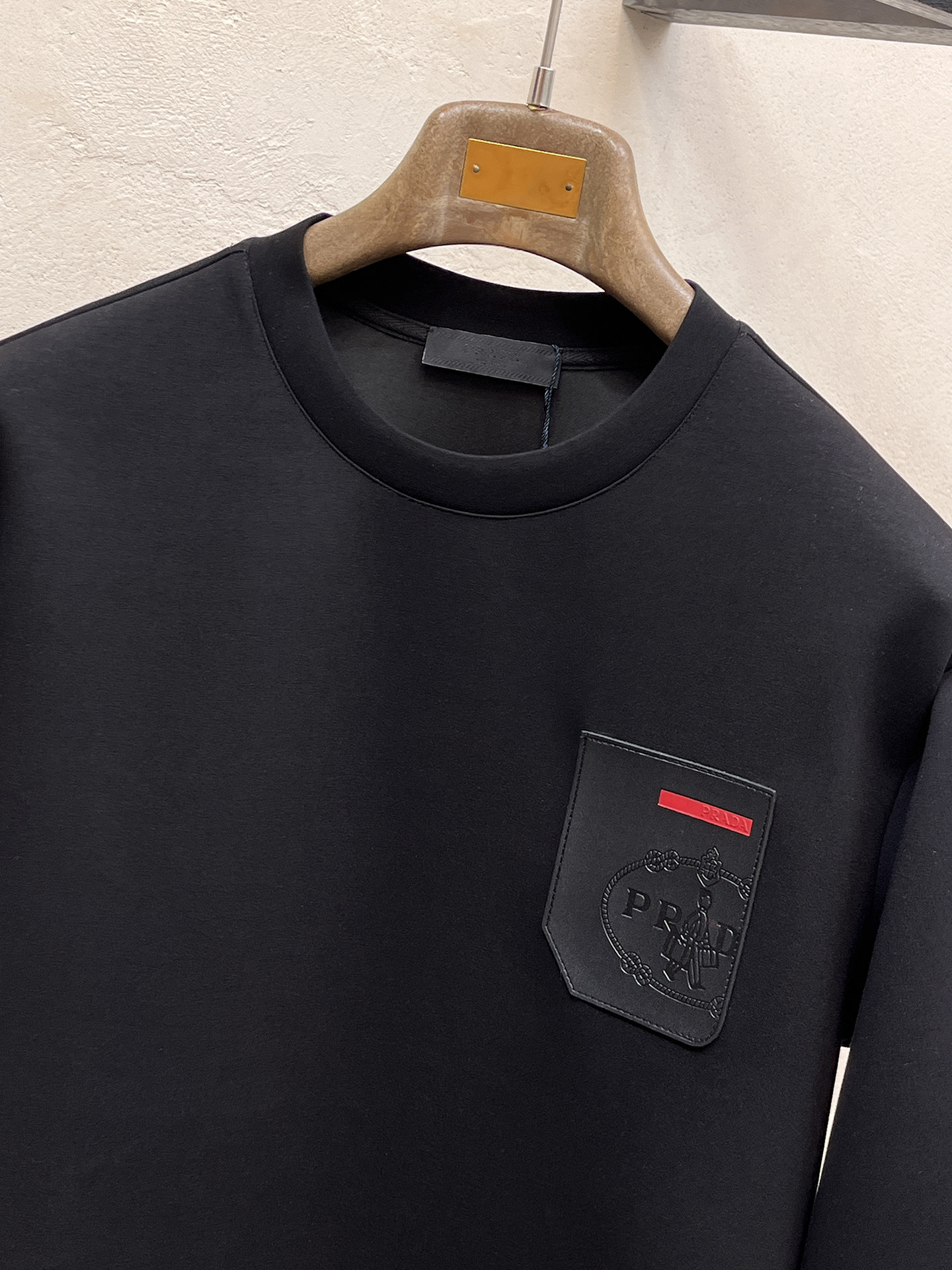 Prada Male Hoodie Cotton Black Xs-s-m-l
