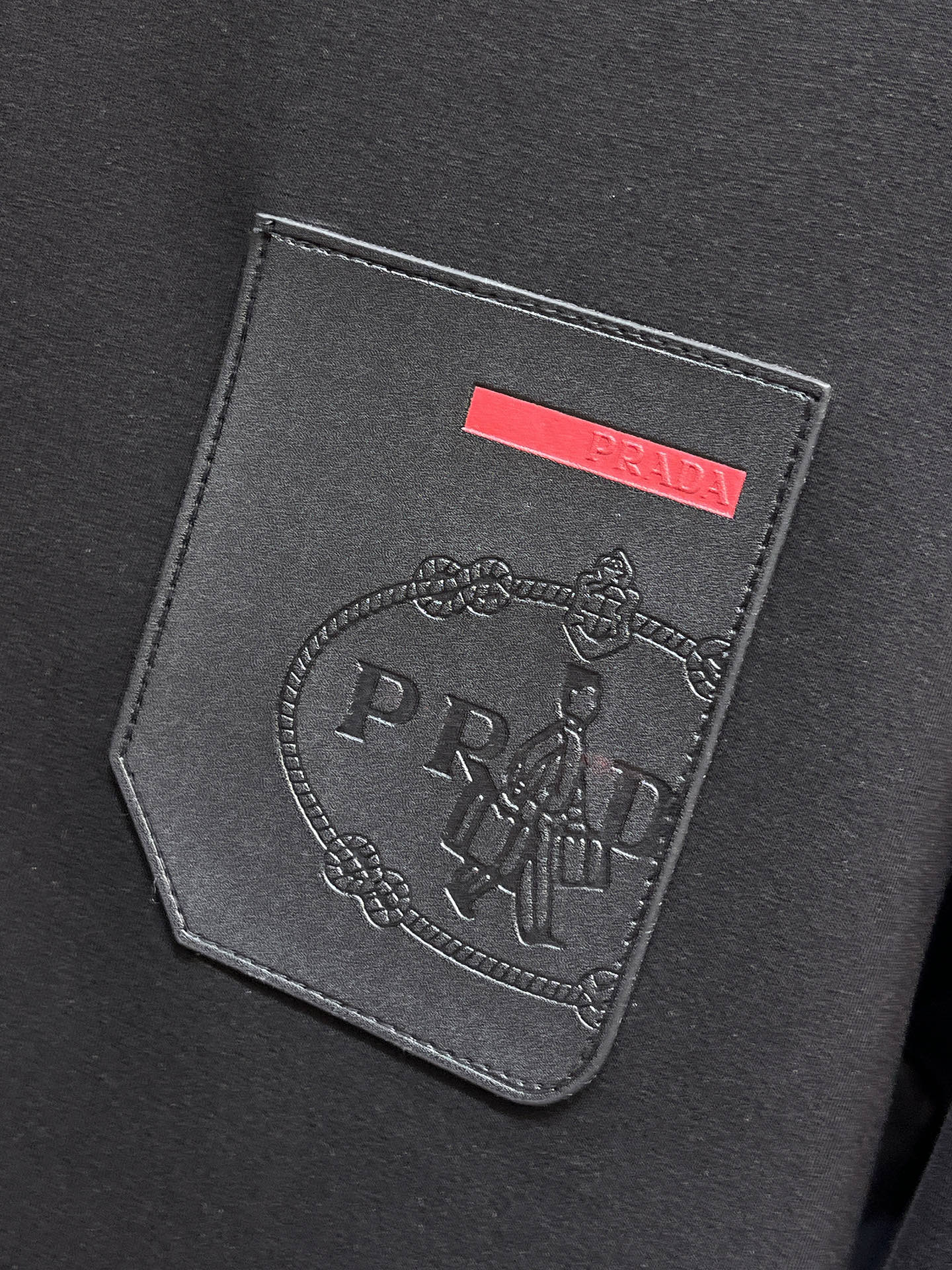 Prada Male Hoodie Cotton Black Xs-s-m-l
