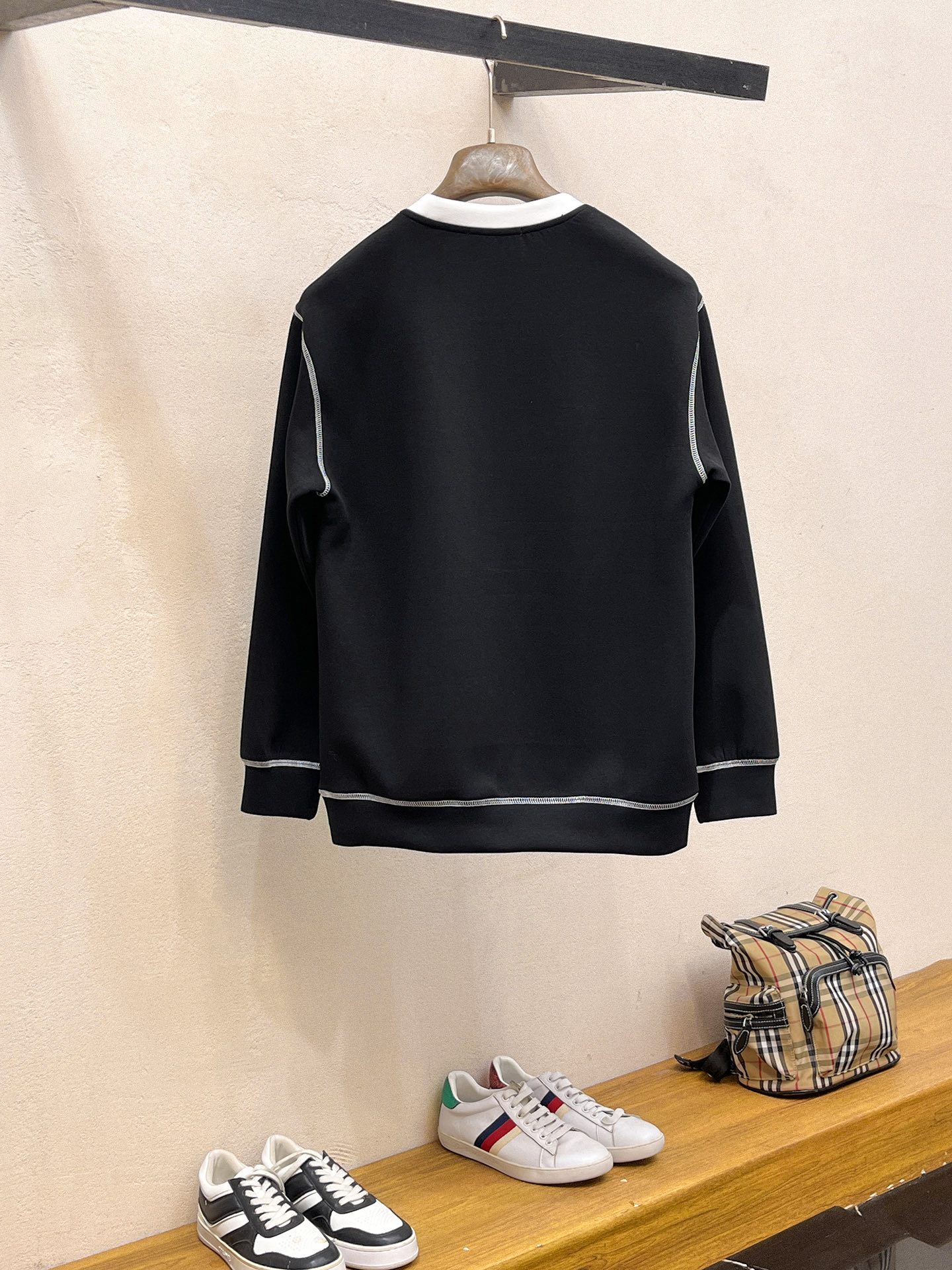 Prada Male Hoodie Cotton Black Xs-s-m-l