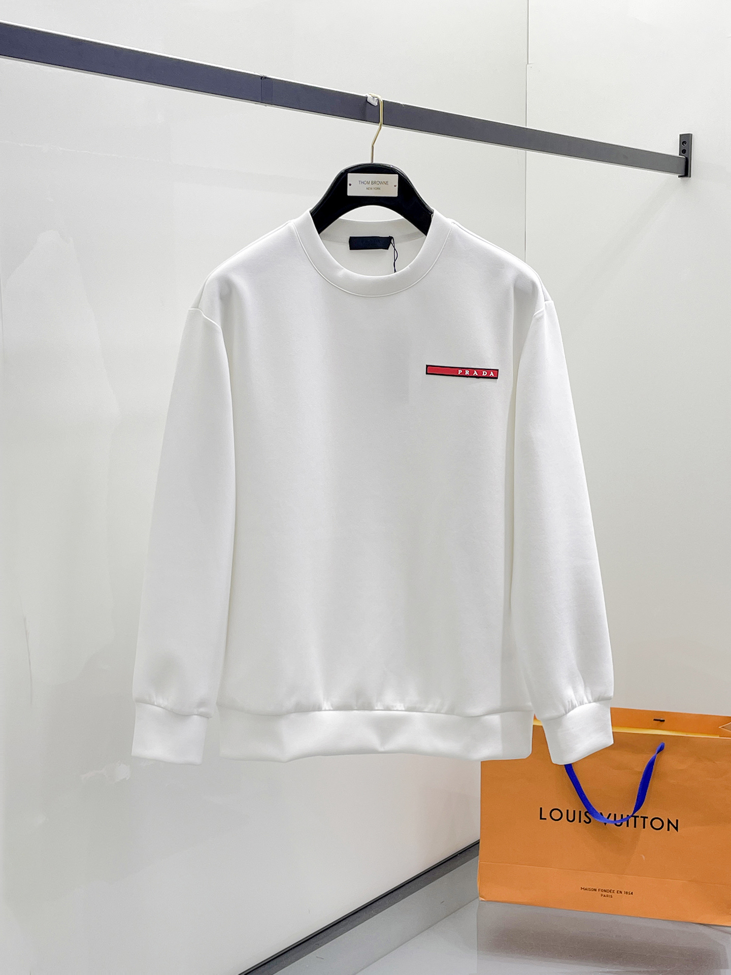 Prada Male Hoodie Cotton Black Xs-s-m-l