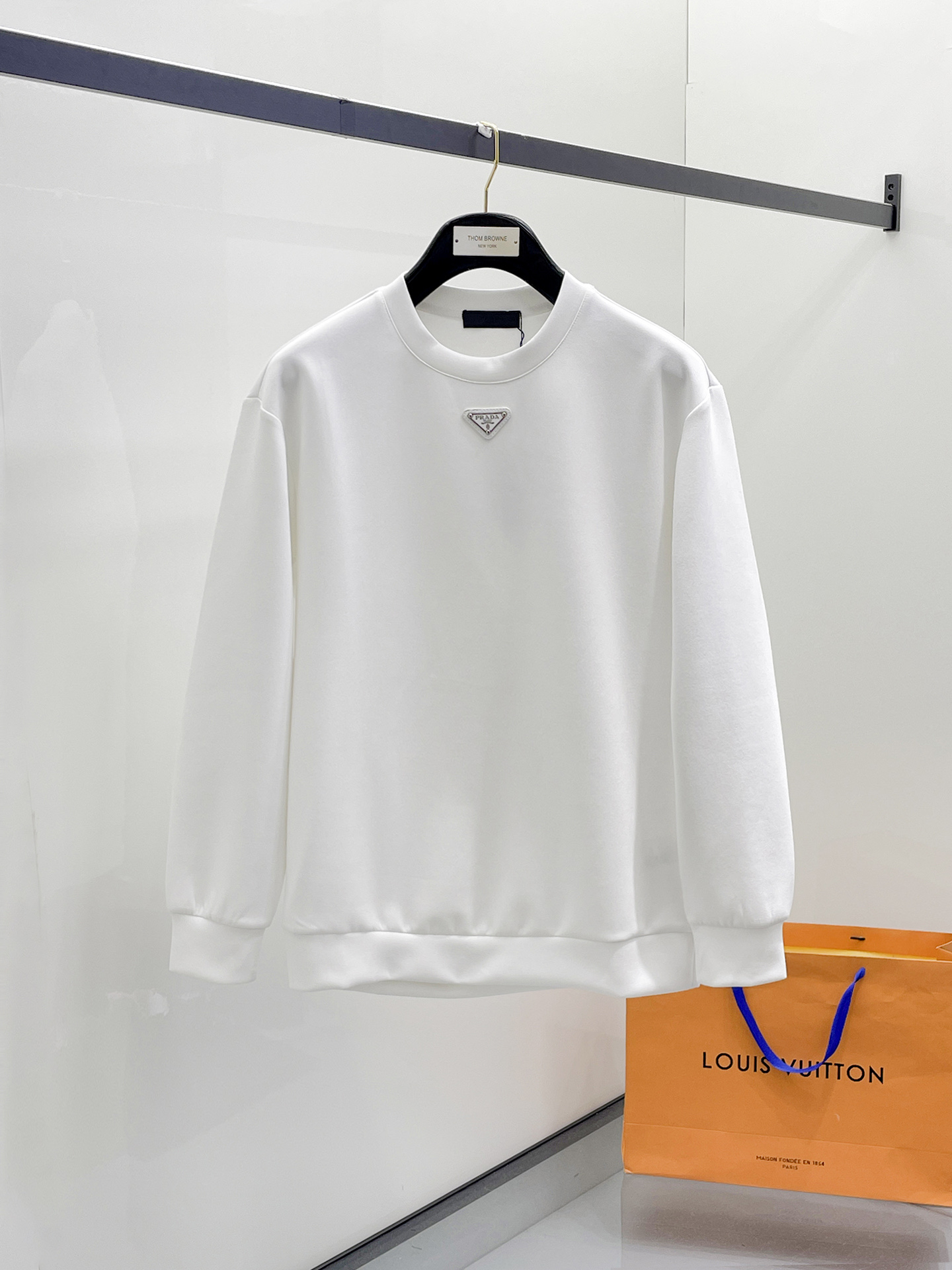 Prada Male Hoodie Cotton Black Xs-s-m-l