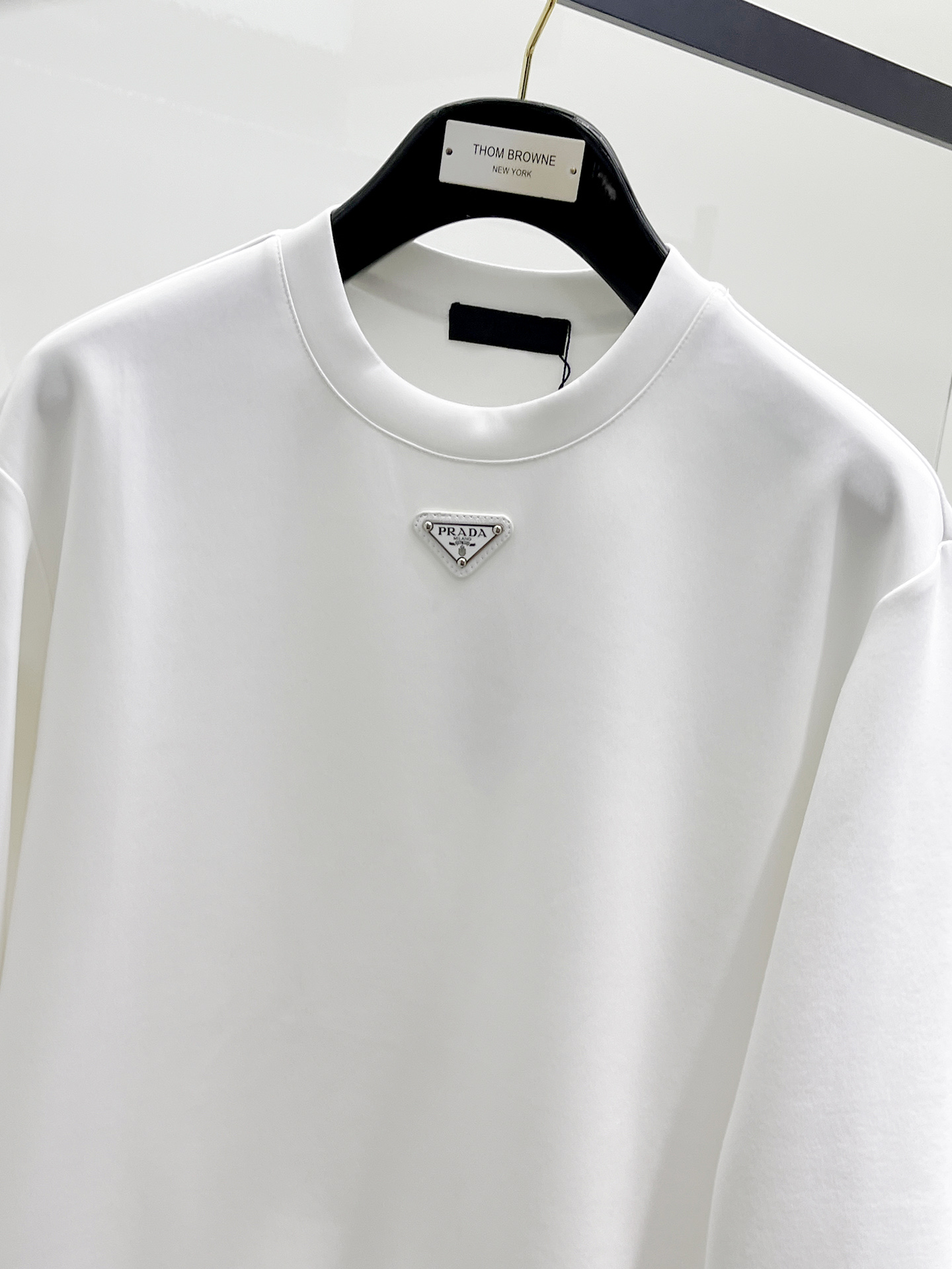 Prada Male Hoodie Cotton Black Xs-s-m-l