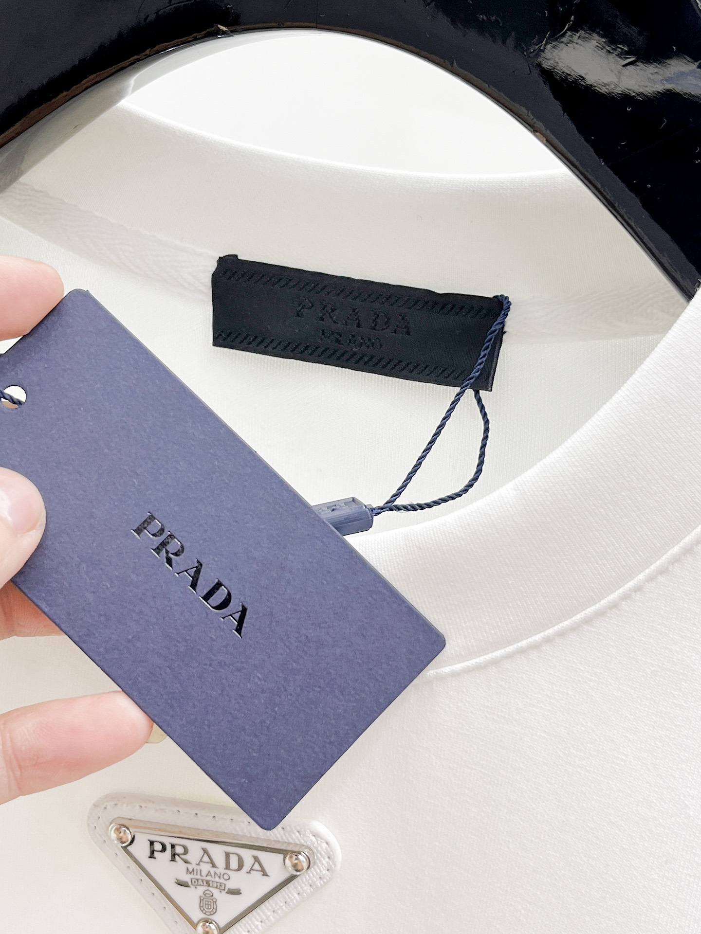 Prada Male Hoodie Cotton Black Xs-s-m-l