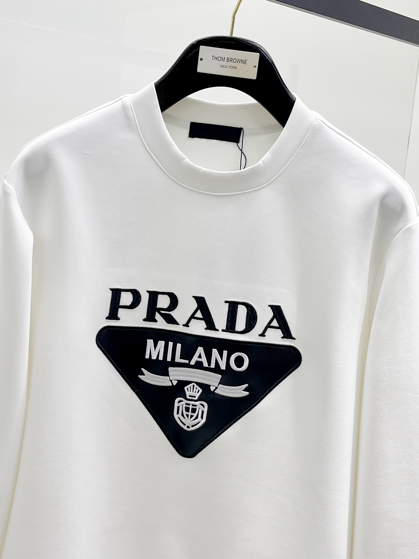 Prada Male Hoodie Cotton Black Xs-s-m-l