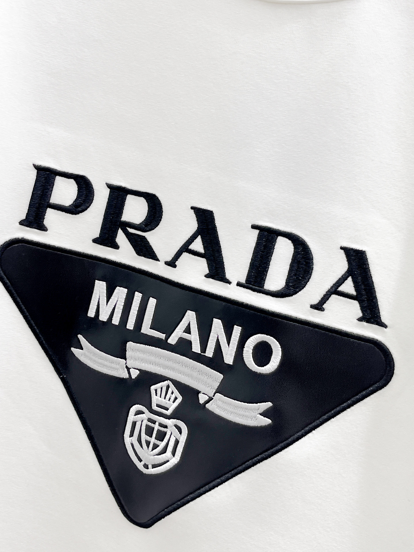 Prada Male Hoodie Cotton Black Xs-s-m-l