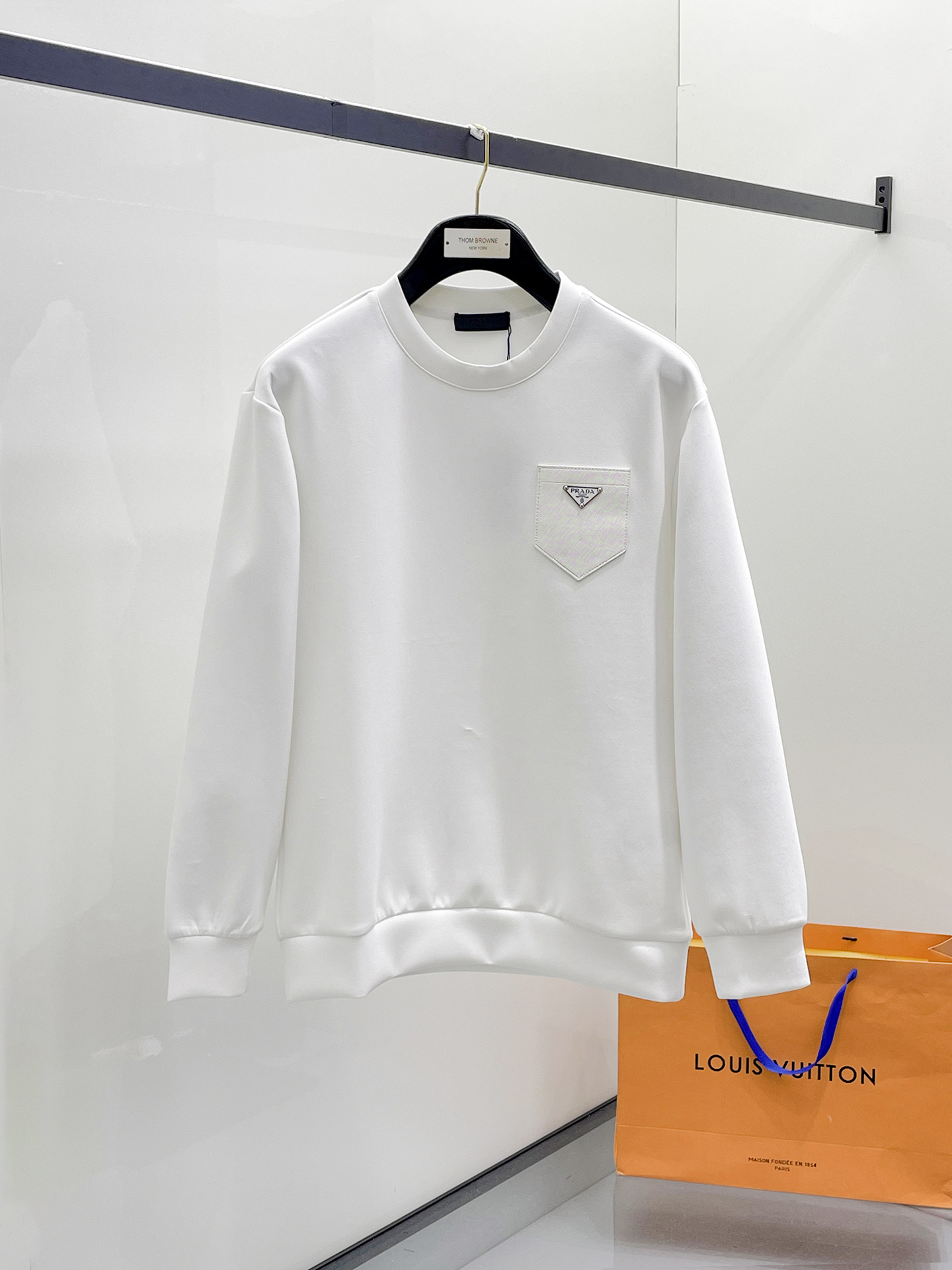 Prada Male Hoodie Cotton Black Xs-s-m-l