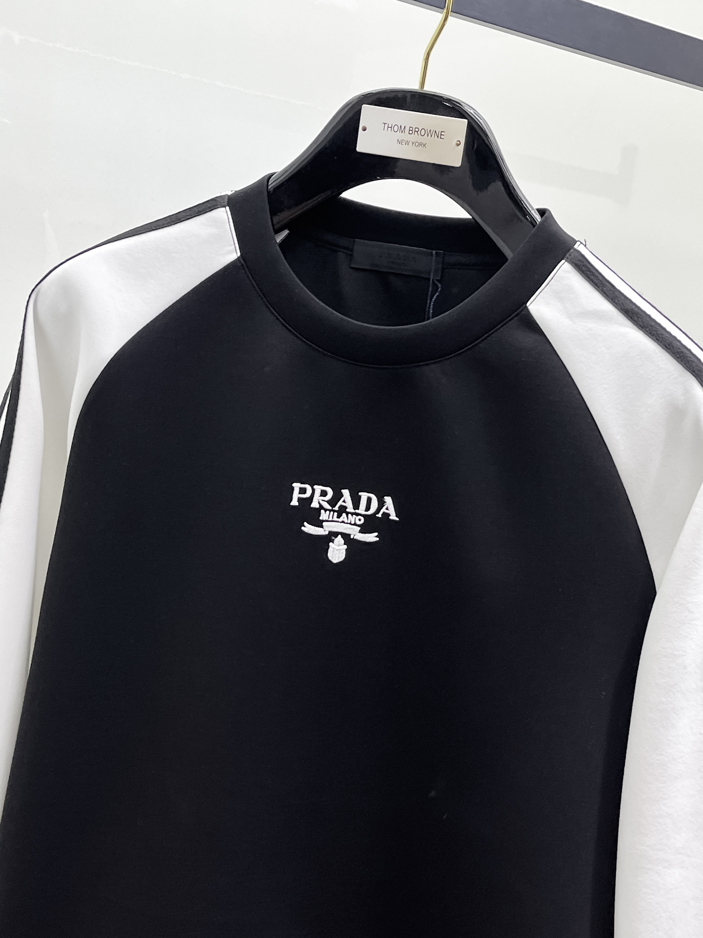 Prada Male Hoodie Cotton Black Xs-s-m-l