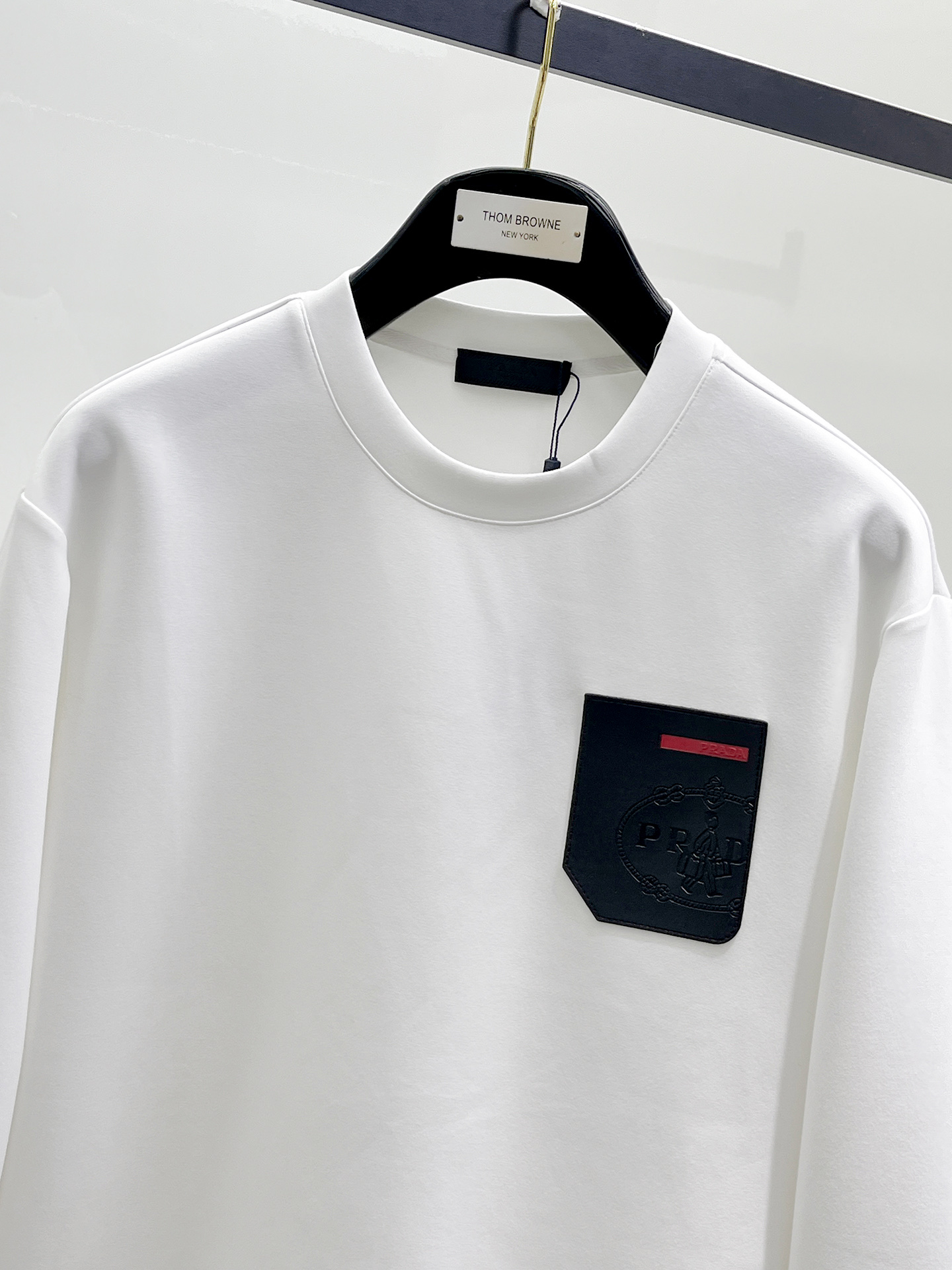 Prada Male Hoodie Cotton Black Xs-s-m-l