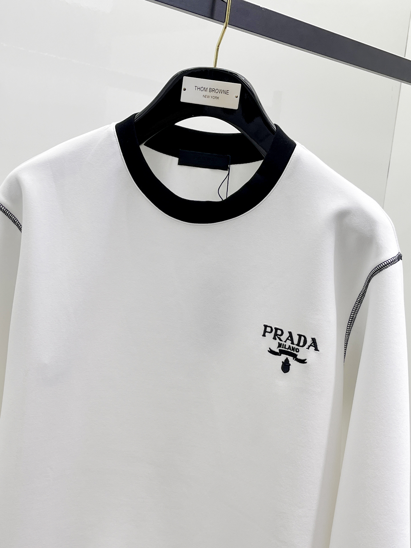 Prada Male Hoodie Cotton Black Xs-s-m-l