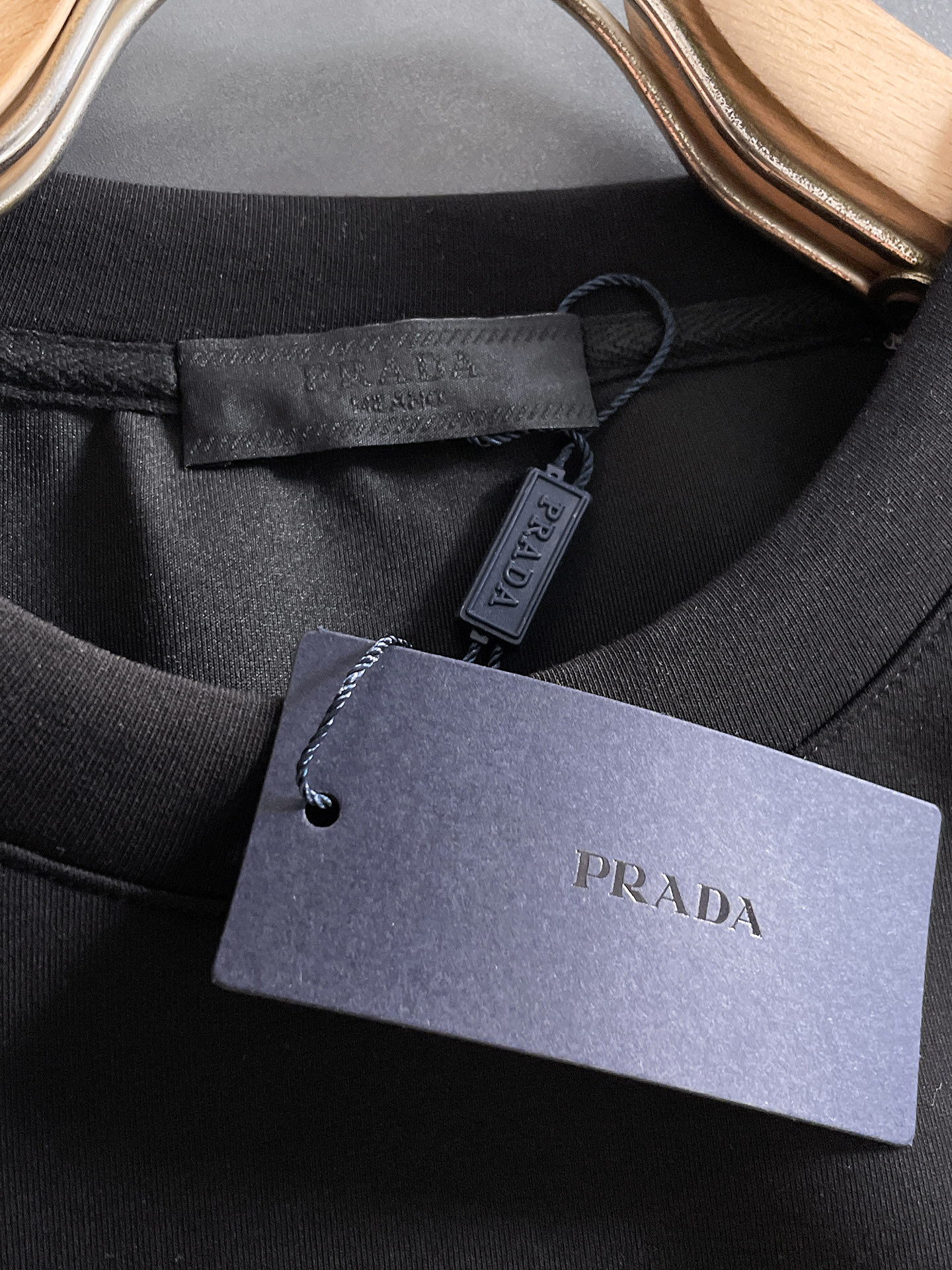 Prada Male Hoodie Cotton Black Xs-s-m-l