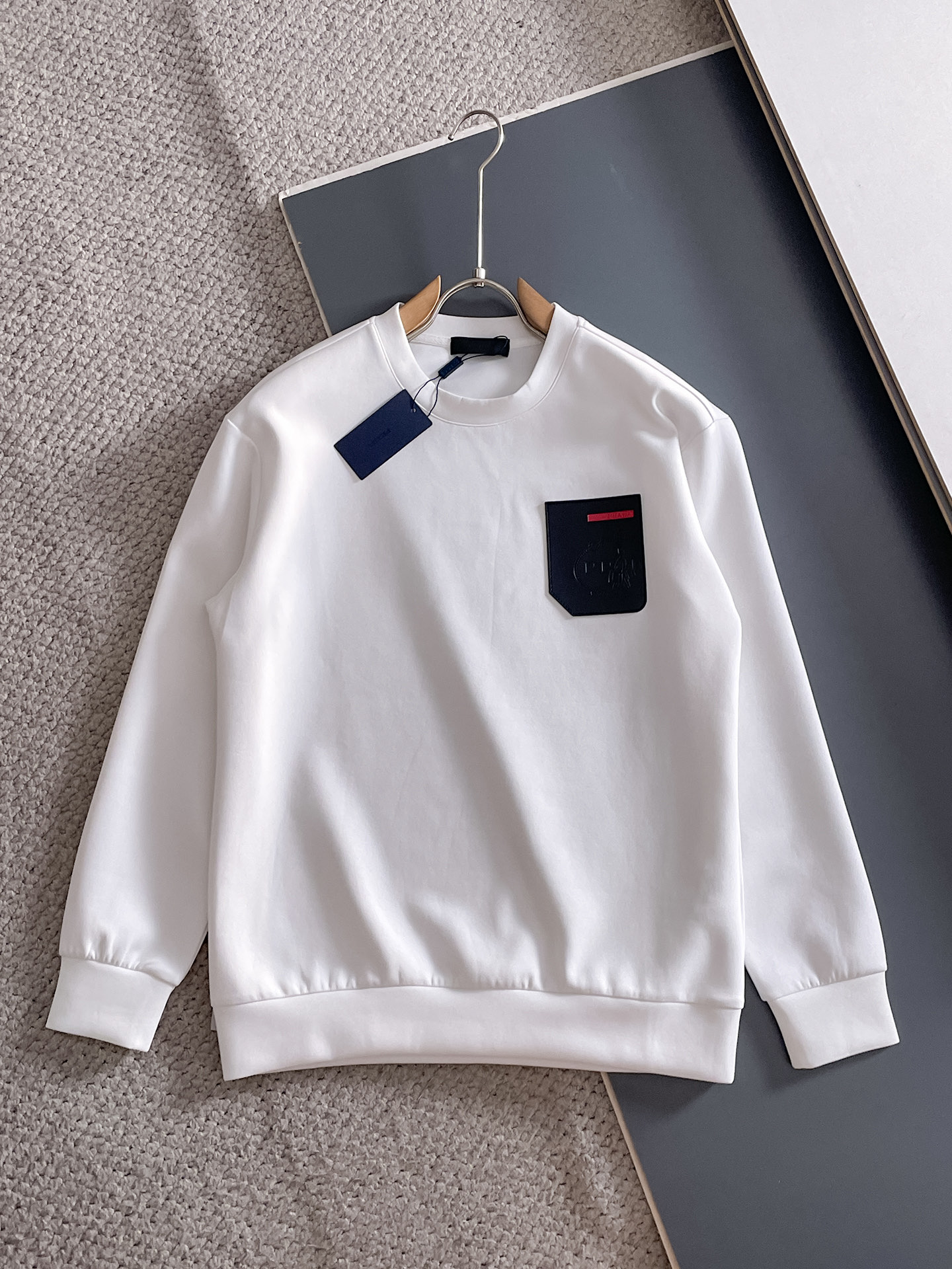 Prada Male Hoodie Cotton Black Xs-s-m-l