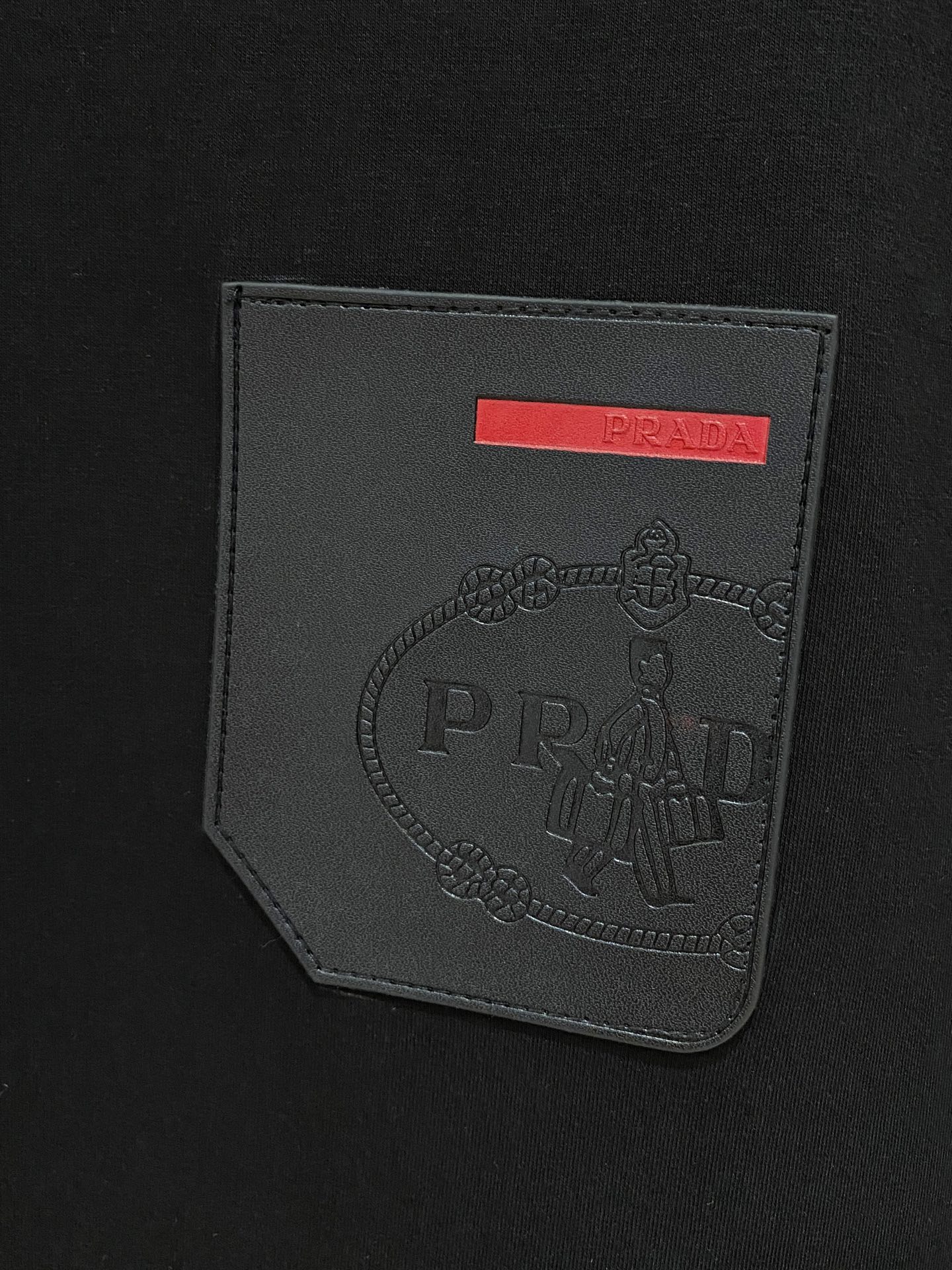 Prada Male Hoodie Cotton Black Xs-s-m-l
