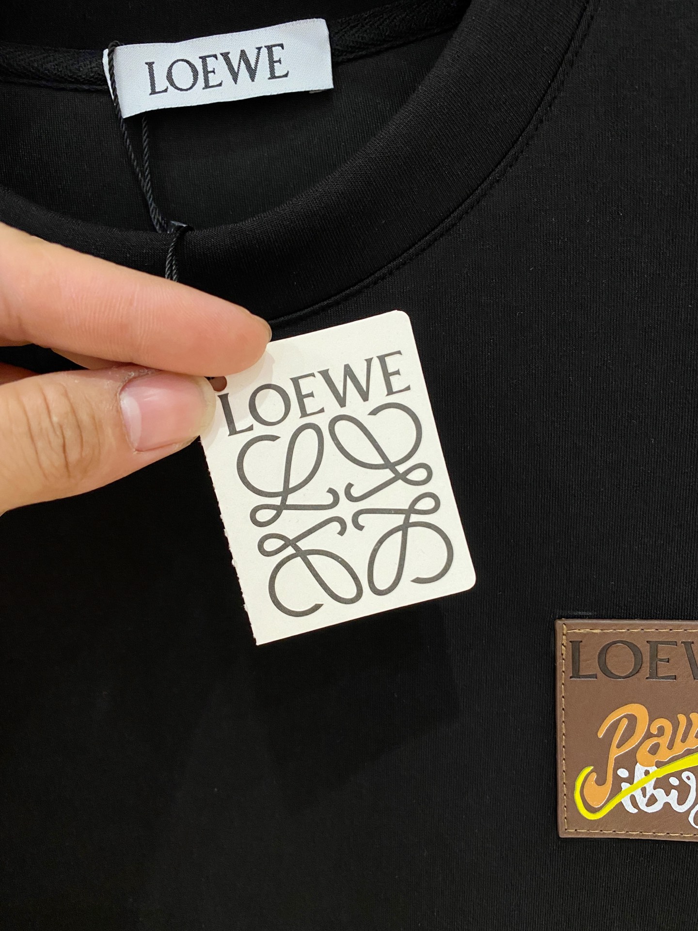 Loewe Male Hoodie Cotton Black Xs-s-m-l
