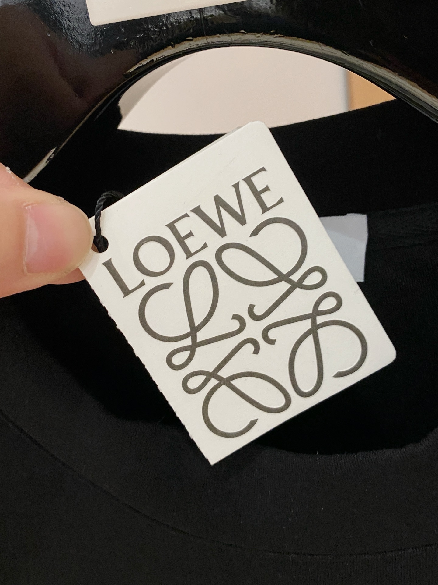 Loewe Male Hoodie Cotton Black Xs-s-m-l