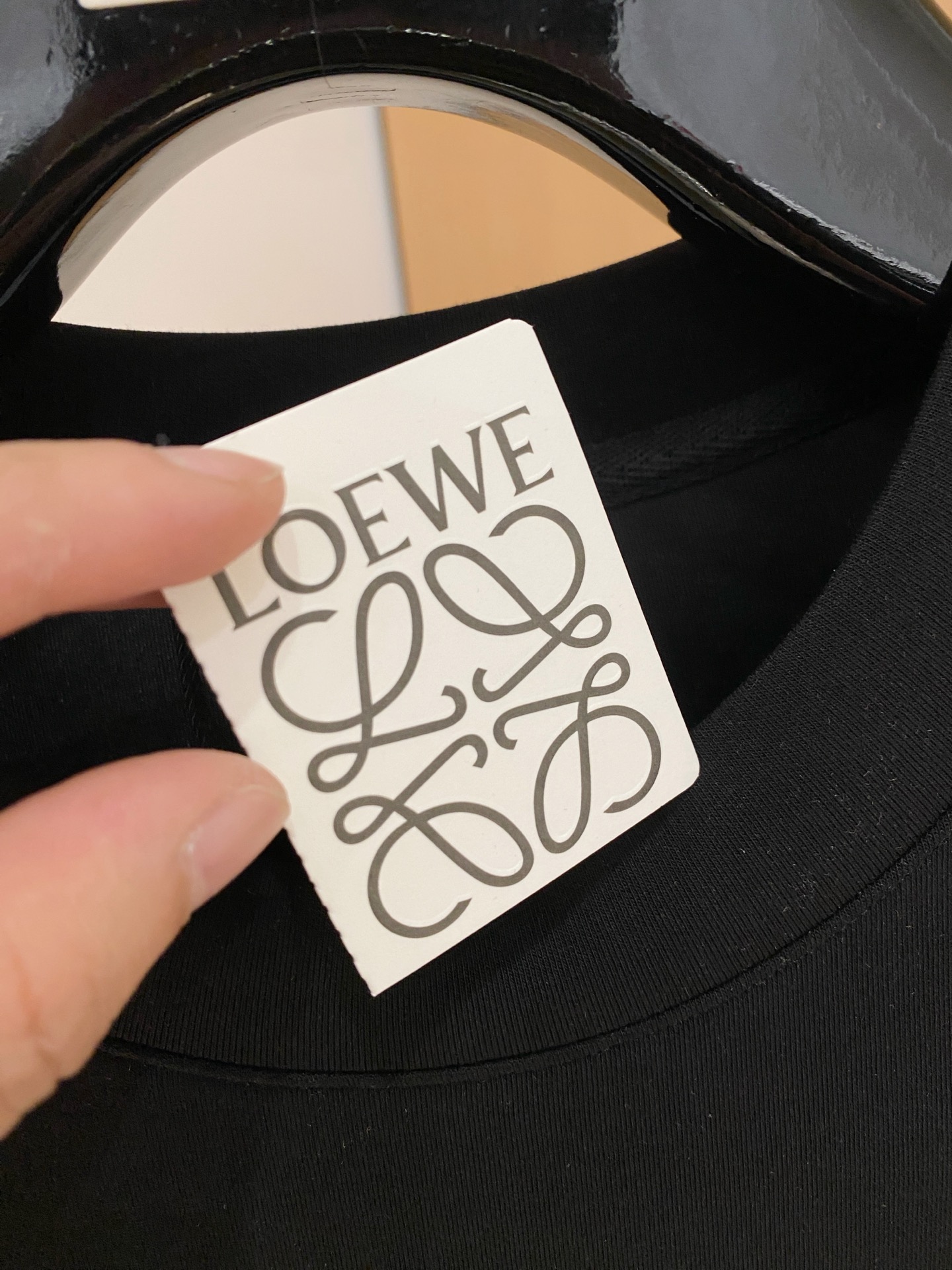 Loewe Male Hoodie Cotton Black Xs-s-m-l