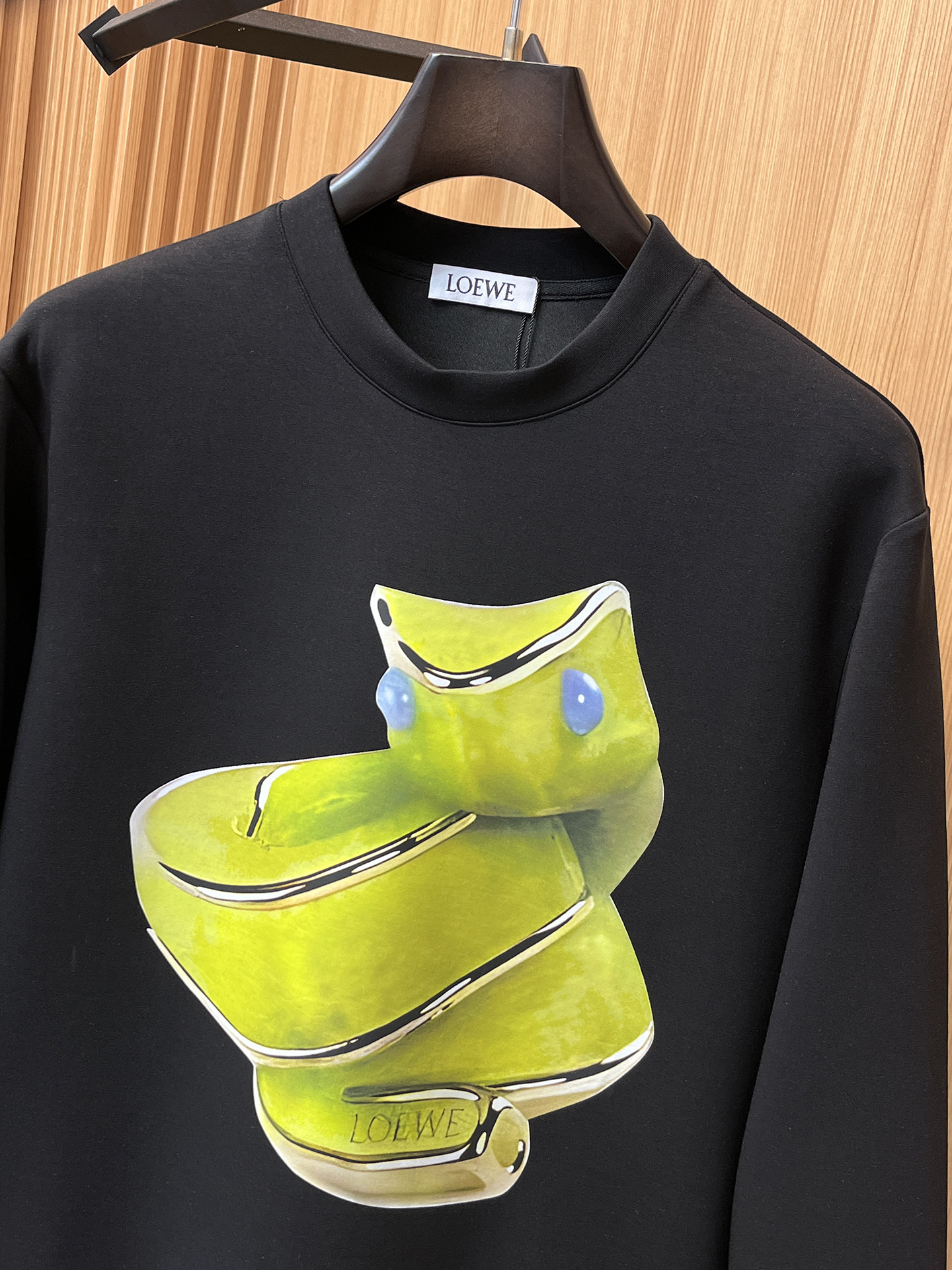 Loewe Male Hoodie Cotton Black Xs-s-m-l