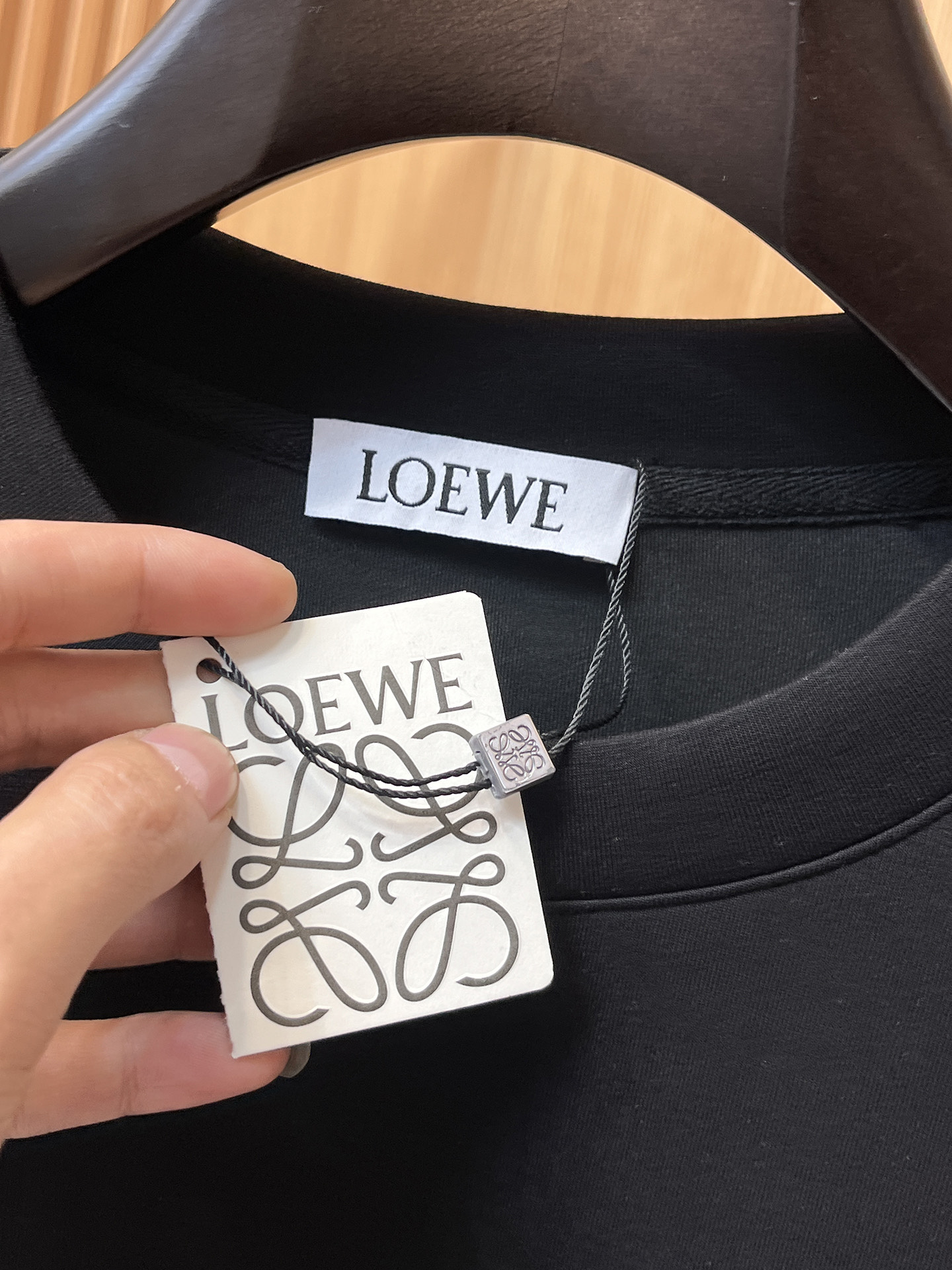 Loewe Male Hoodie Cotton Black Xs-s-m-l
