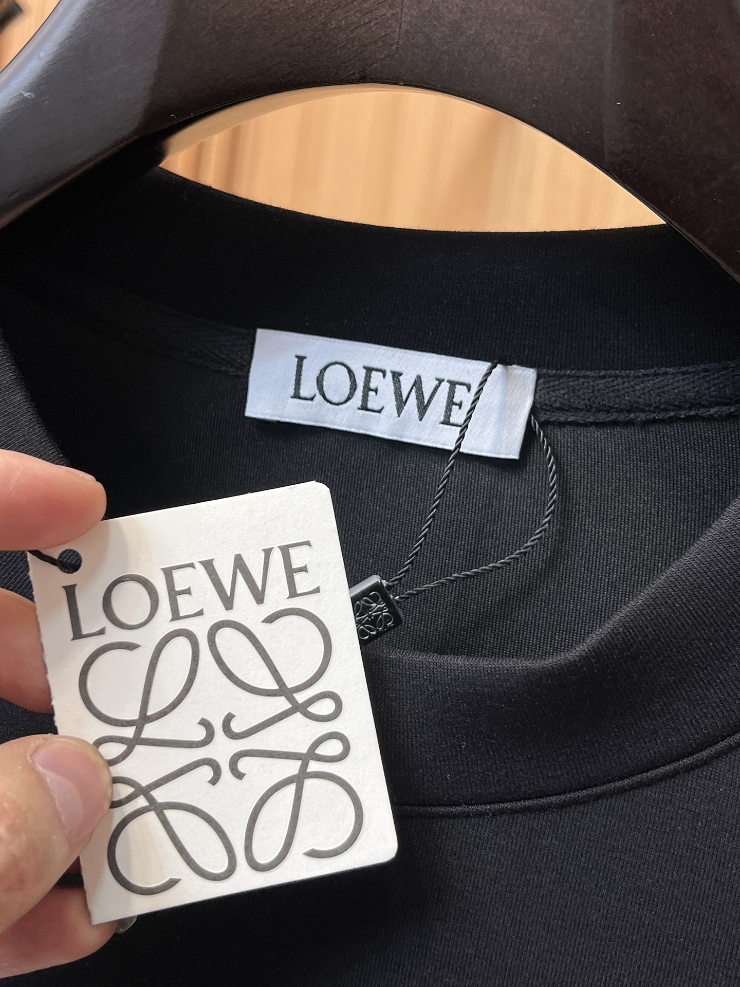 Loewe Male Hoodie Cotton Black Xs-s-m-l