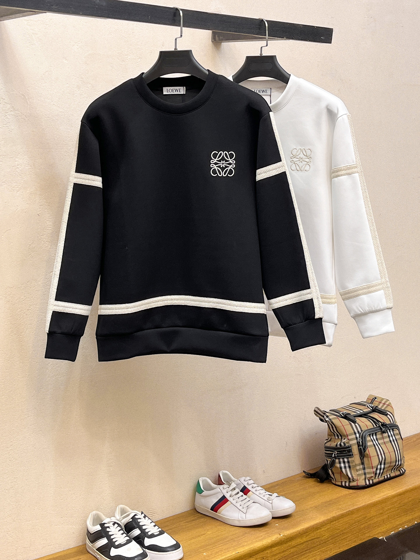 Loewe Male Hoodie Cotton Black Xs-s-m-l