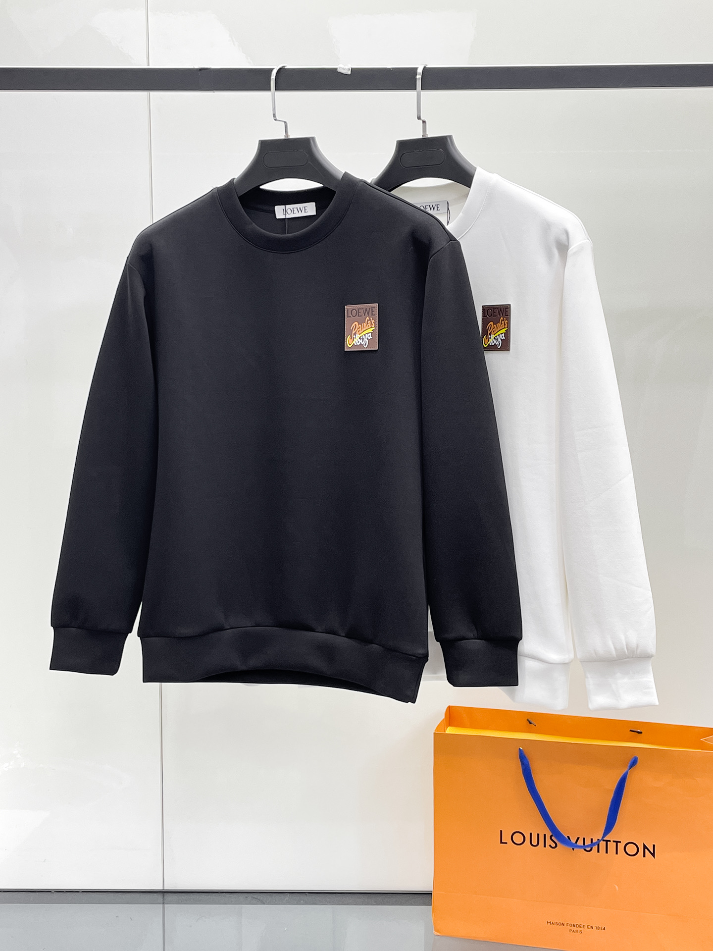 Loewe Male Hoodie Cotton Black Xs-s-m-l