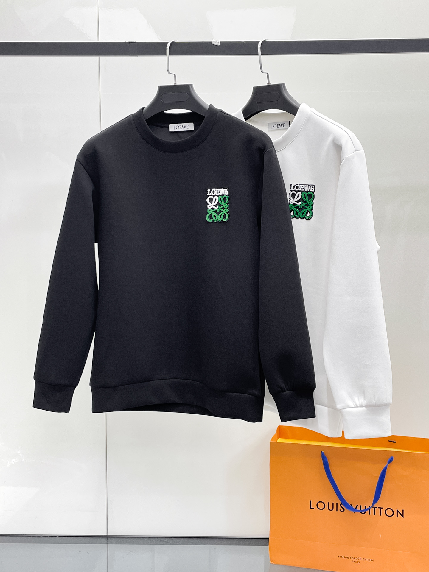 Loewe Male Hoodie Cotton Black Xs-s-m-l