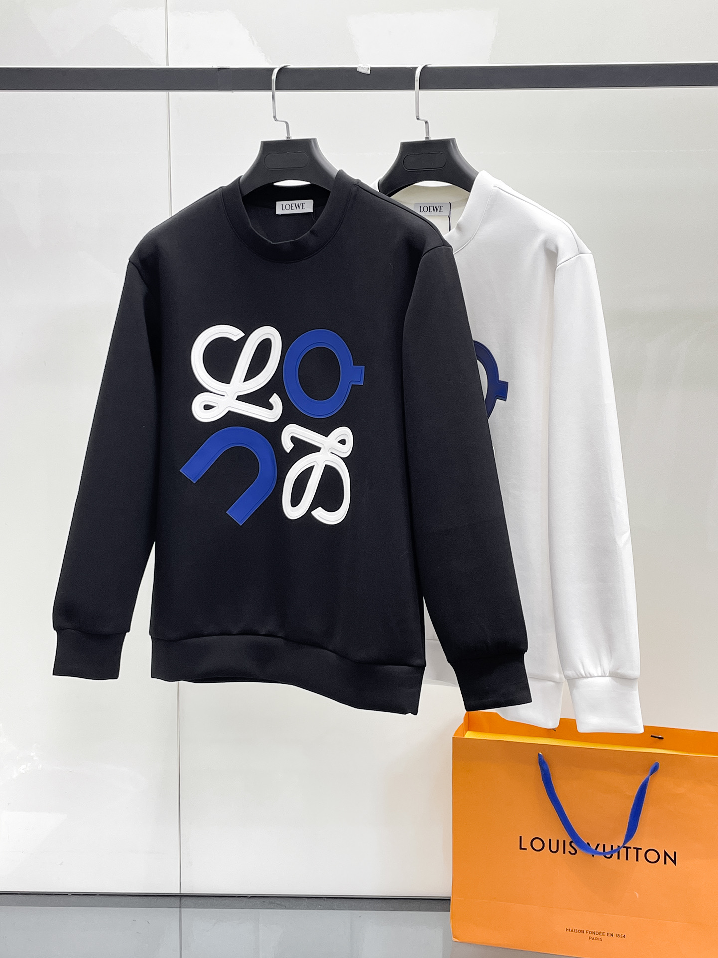 Loewe Male Hoodie Cotton Black Xs-s-m-l