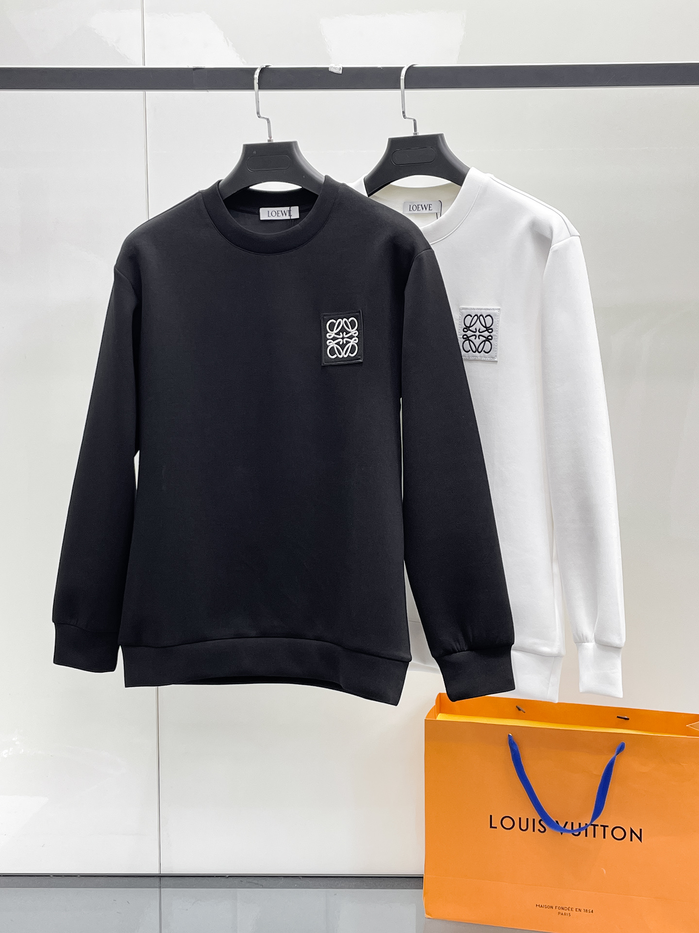 Loewe Male Hoodie Cotton Black Xs-s-m-l