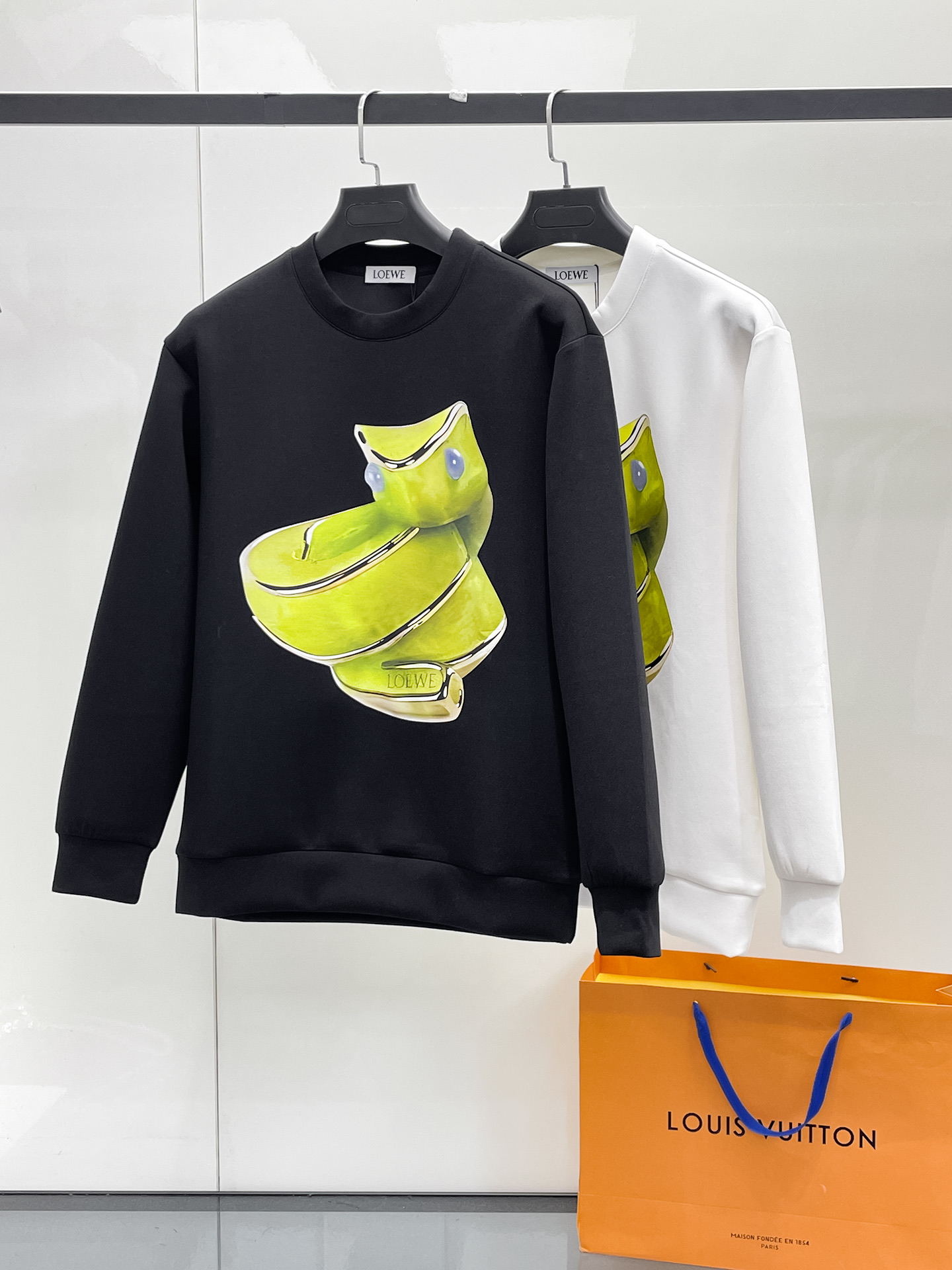 Loewe Male Hoodie Cotton Black Xs-s-m-l