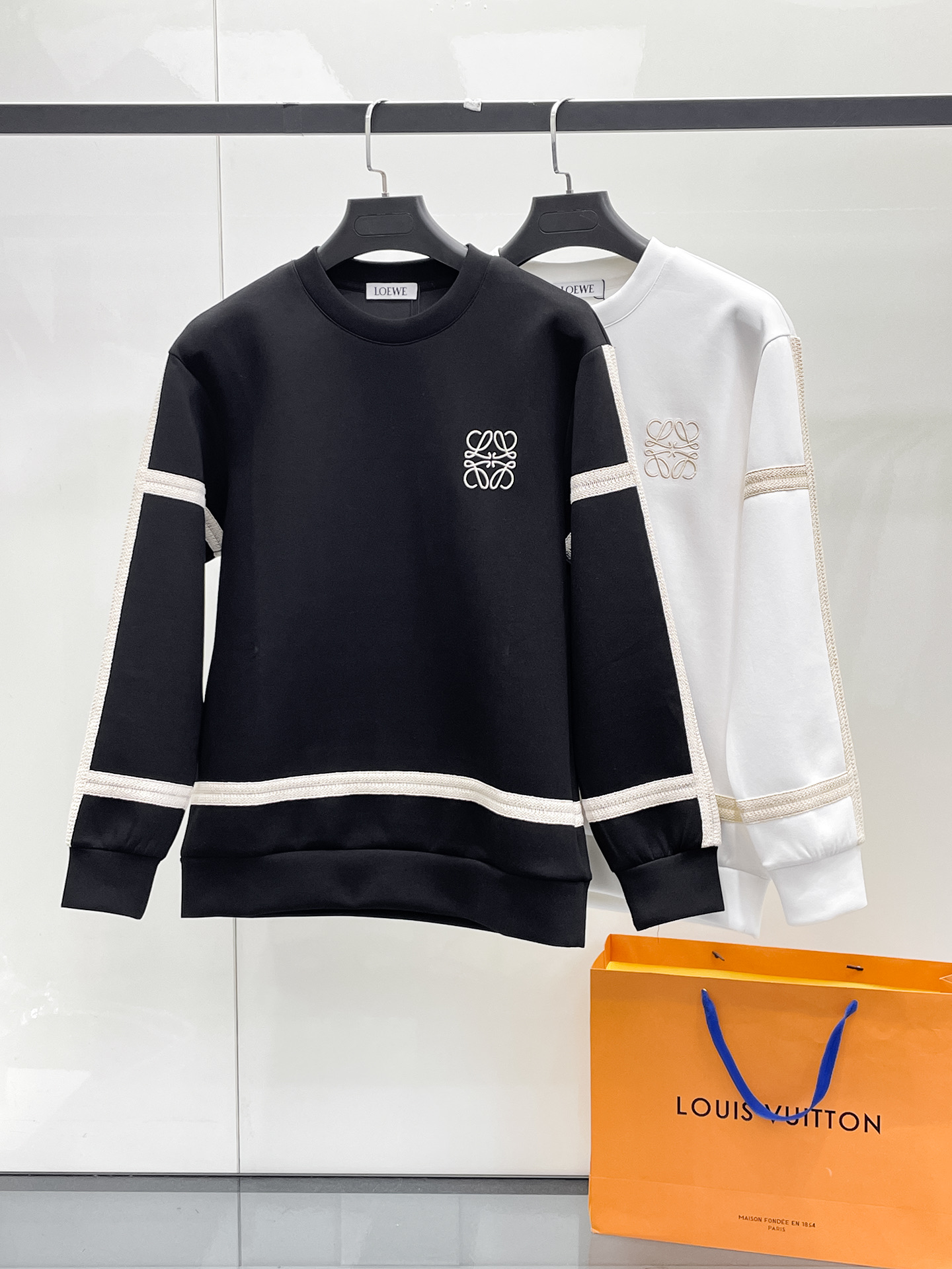 Loewe Male Hoodie Cotton Black Xs-s-m-l