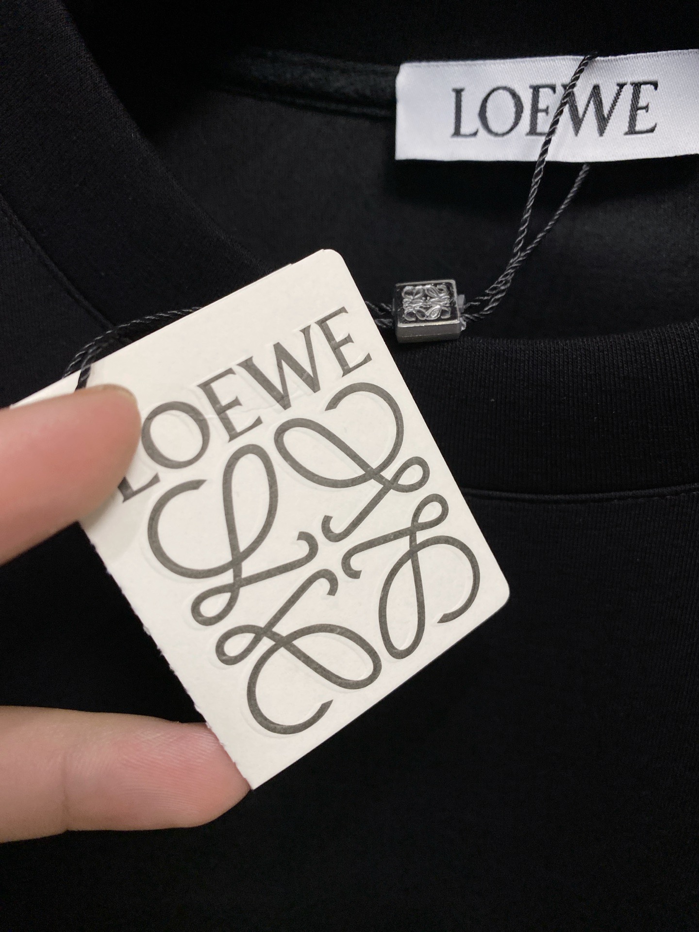 Loewe Male Hoodie Cotton Black Xs-s-m-l