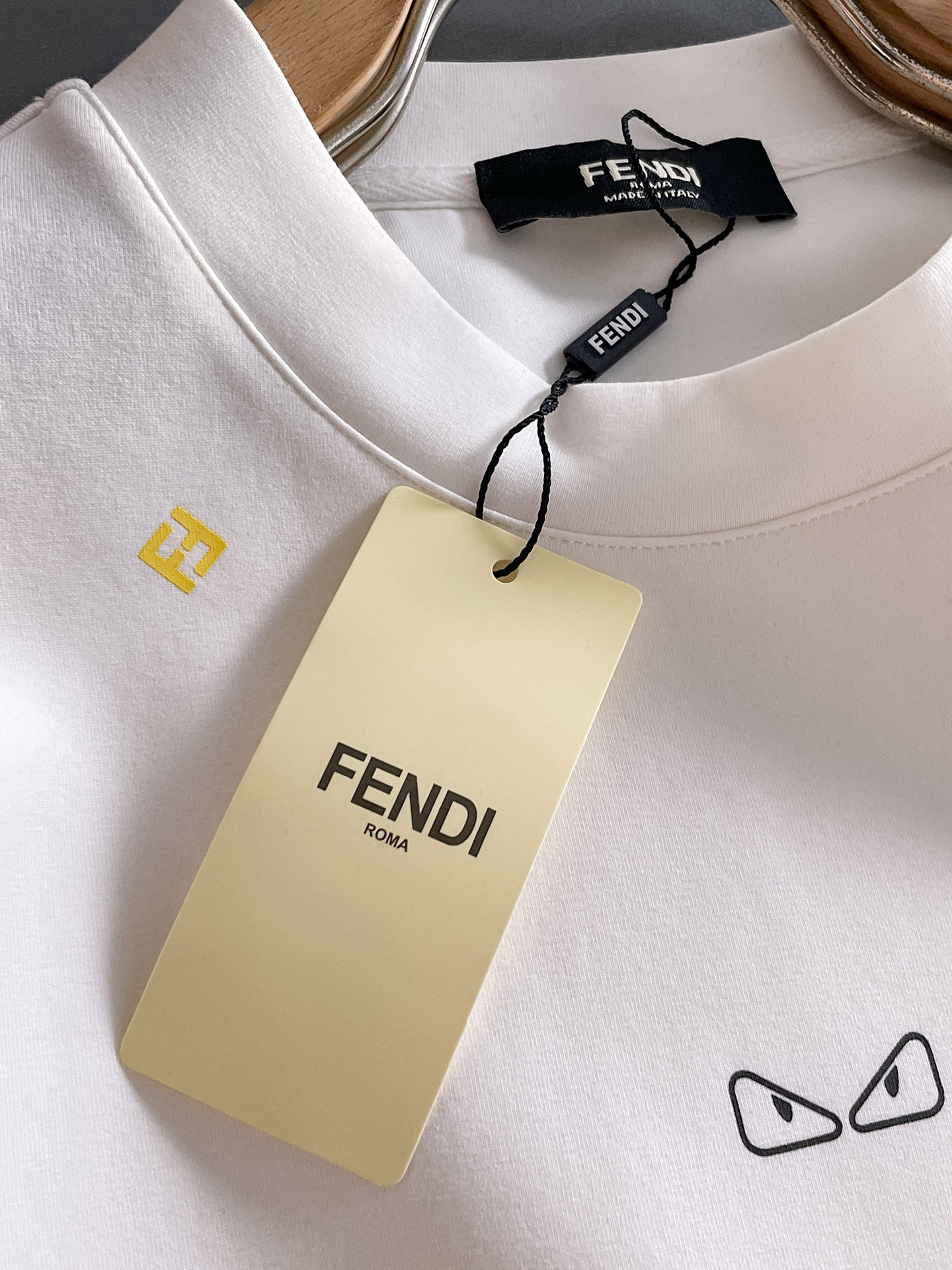 Fendi Male Hoodie Cotton Black Xs-s-m-l