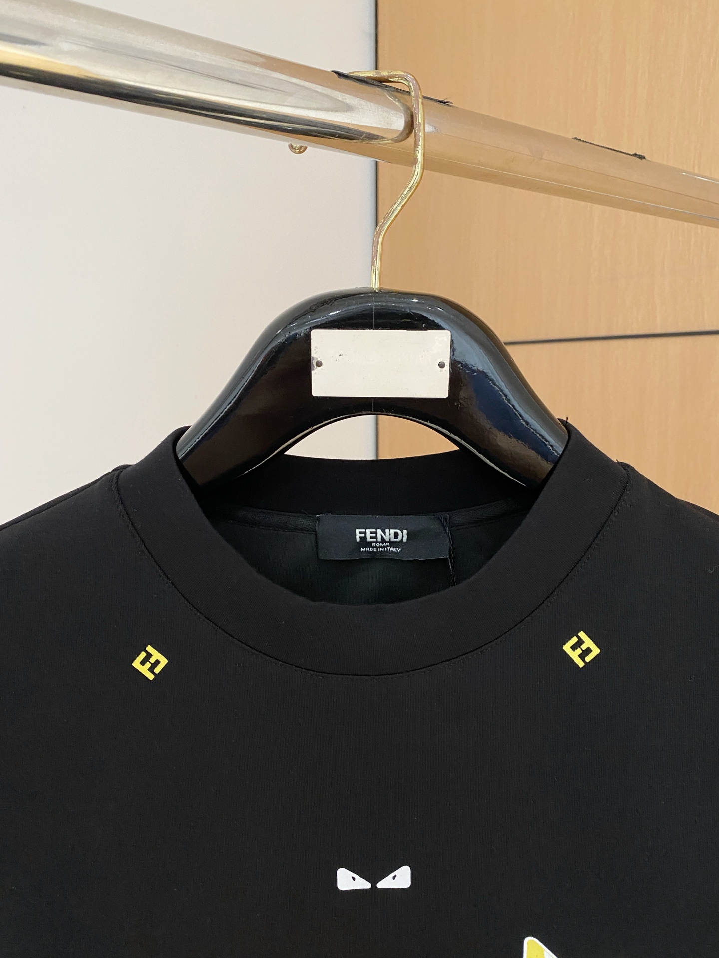 Fendi Male Hoodie Cotton Black Xs-s-m-l