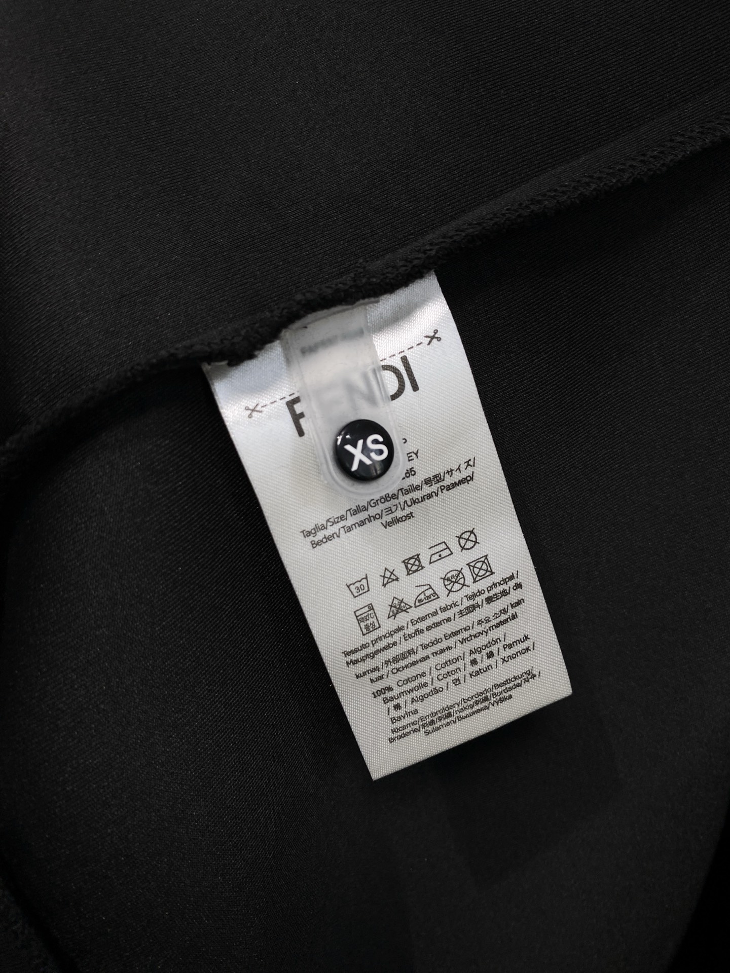 Fendi Male Hoodie Cotton Black Xs-s-m-l