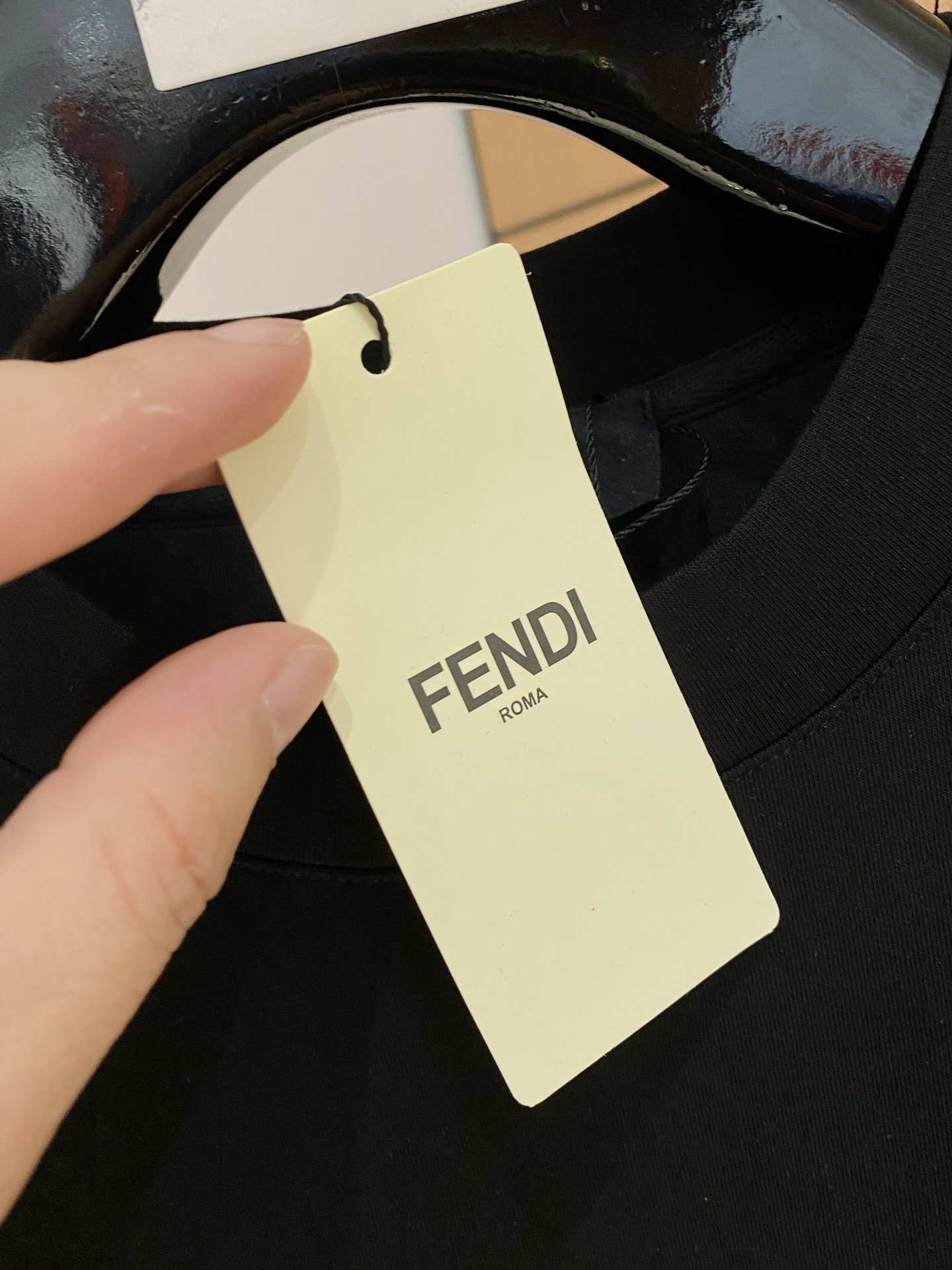 Fendi Male Hoodie Cotton Black Xs-s-m-l