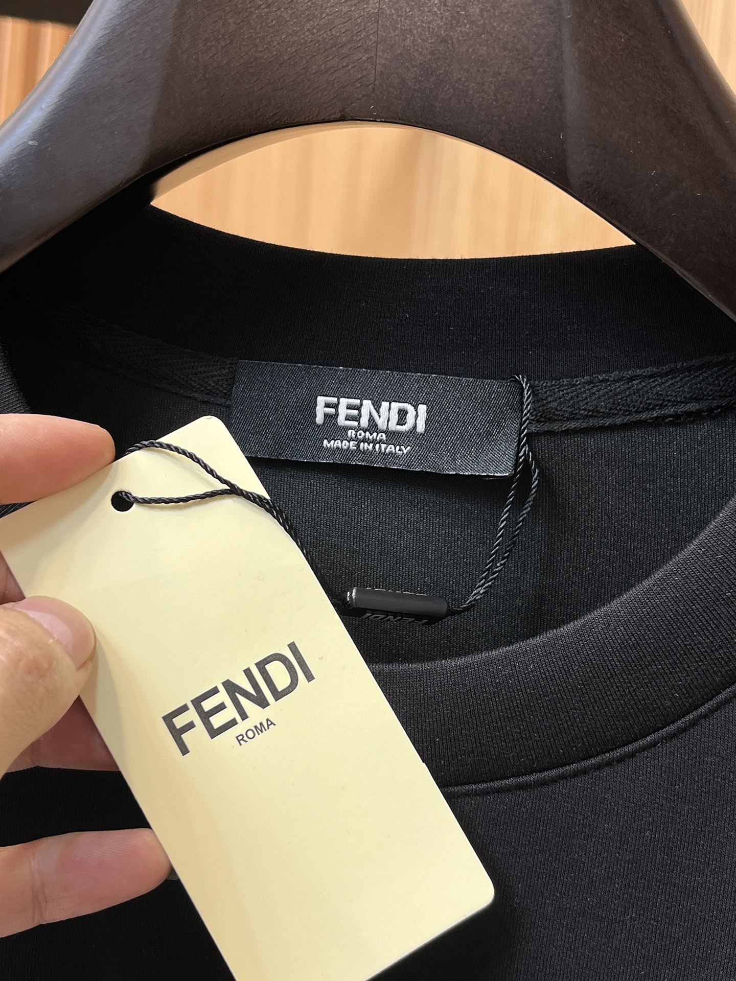 Fendi Male Hoodie Cotton Black Xs-s-m-l