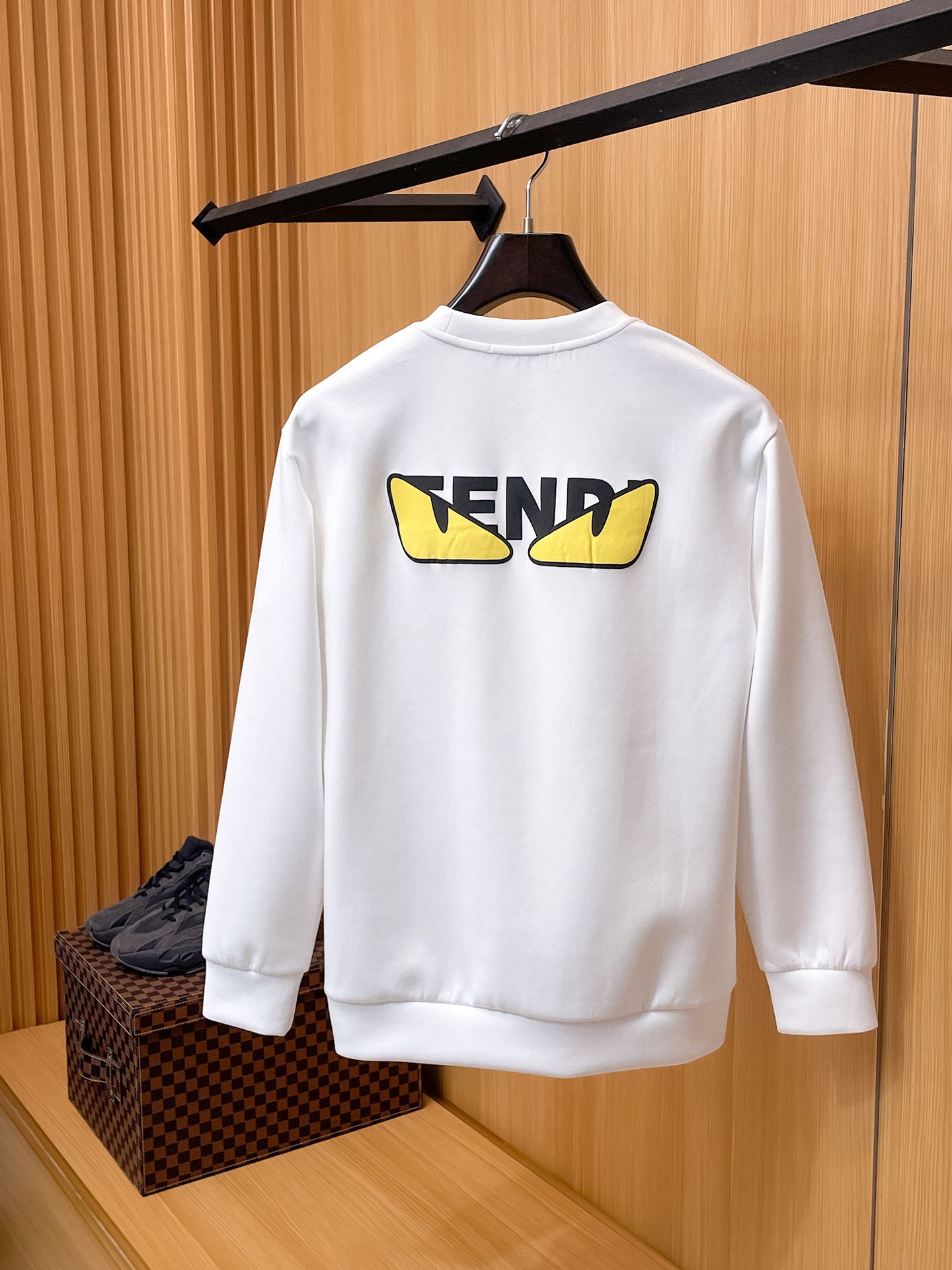 Fendi Male Hoodie Cotton Black Xs-s-m-l